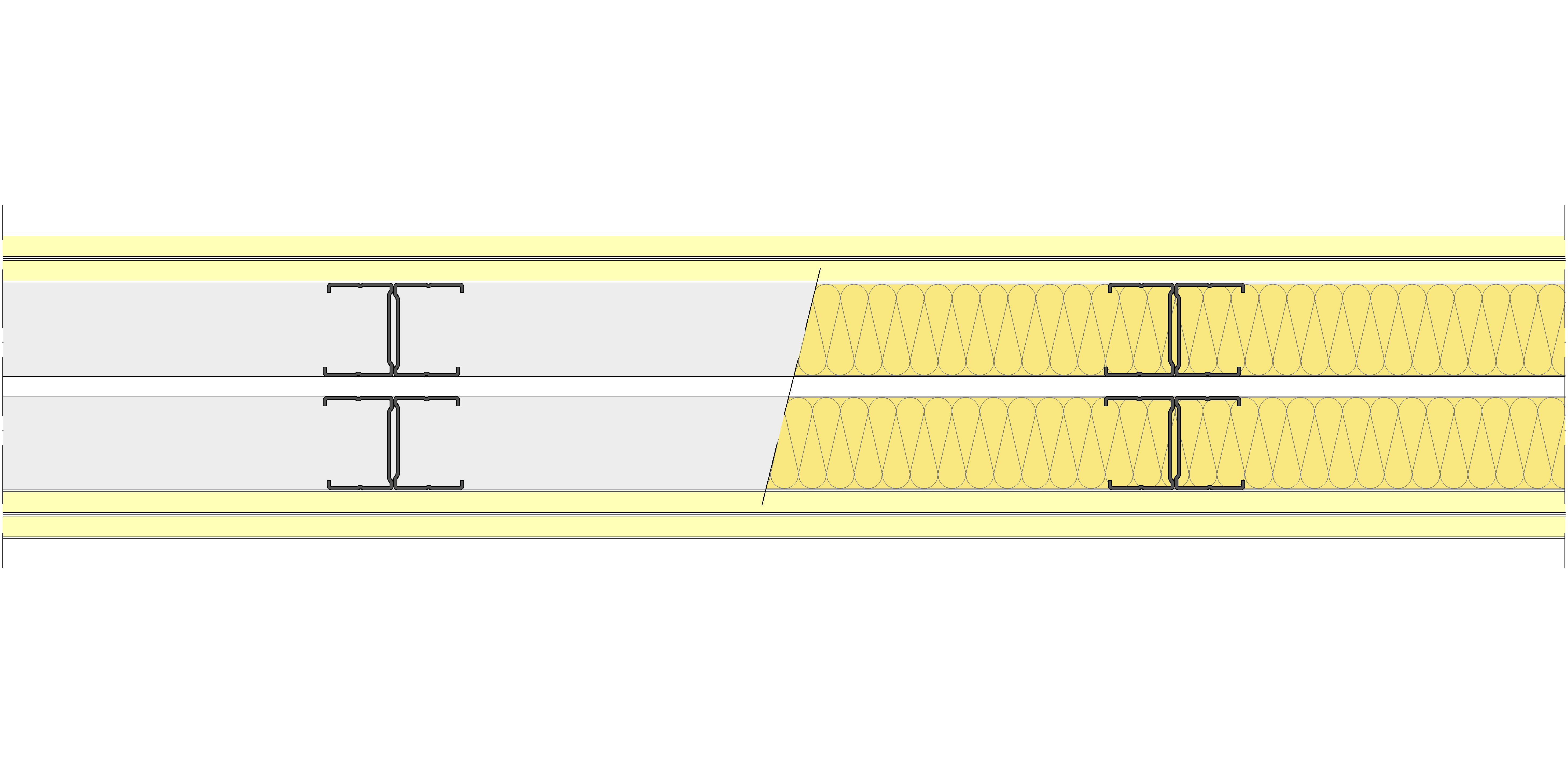 Tabique Pladur® 146/400 (48-35H+e+48-35H) 4I 2MW Libre