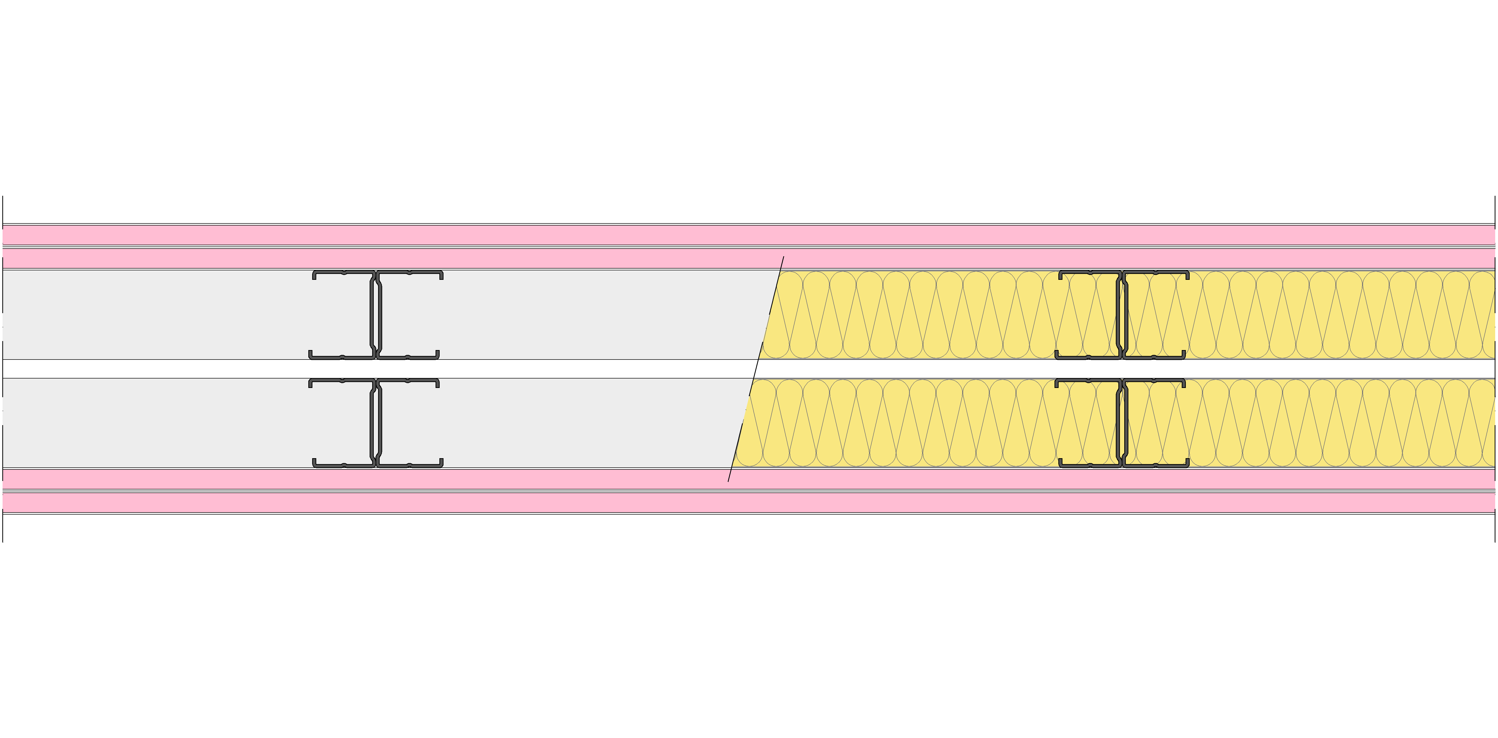 Tabique Pladur® 146/400 (48-35H+e+48-35H) 4F 2MW Libre