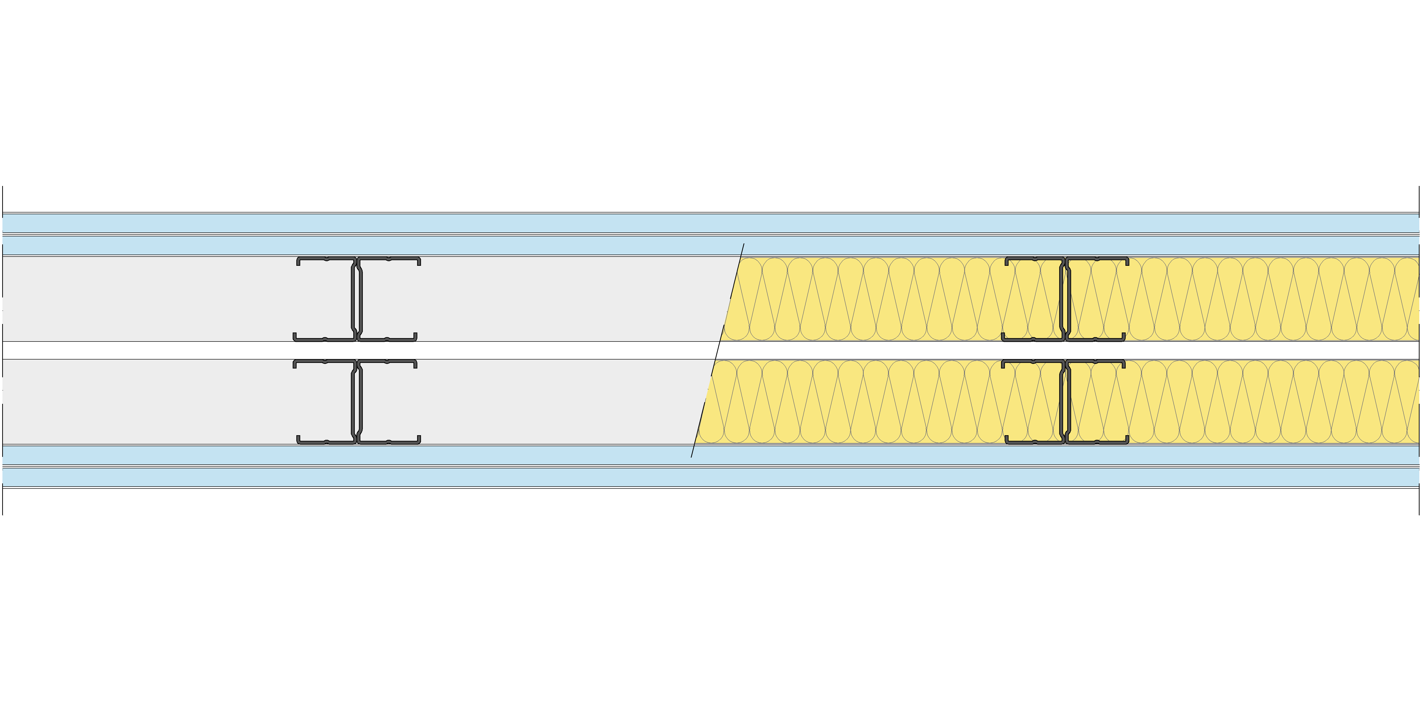 Tabique Pladur® 146/400 (48-35H+e+48-35H) 4OMNIA 2MW Libre
