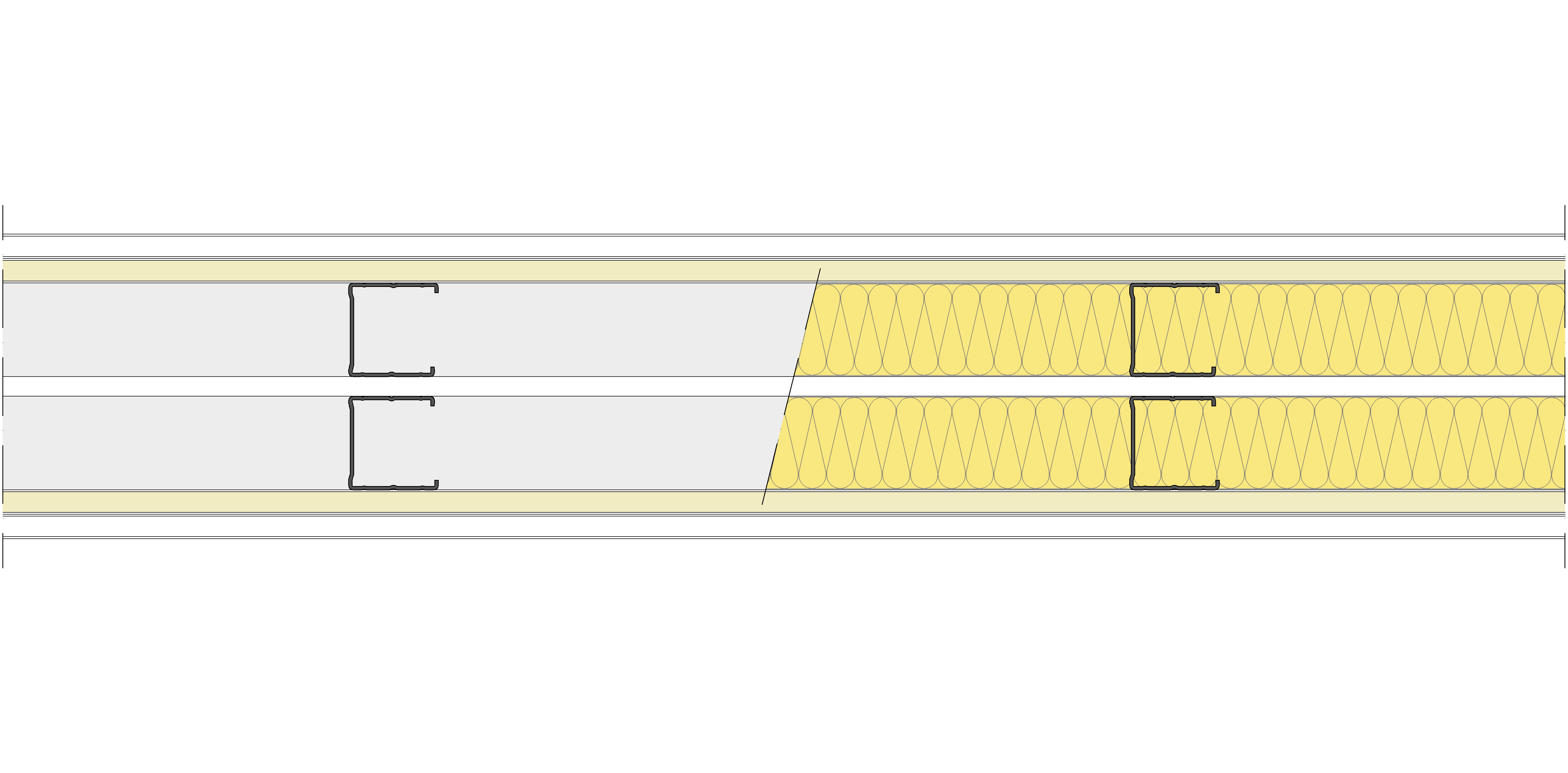 Tabique Pladur® 146/400 (48-45+e+48-45) 1N A1-2N-1N A1 2MW Libre