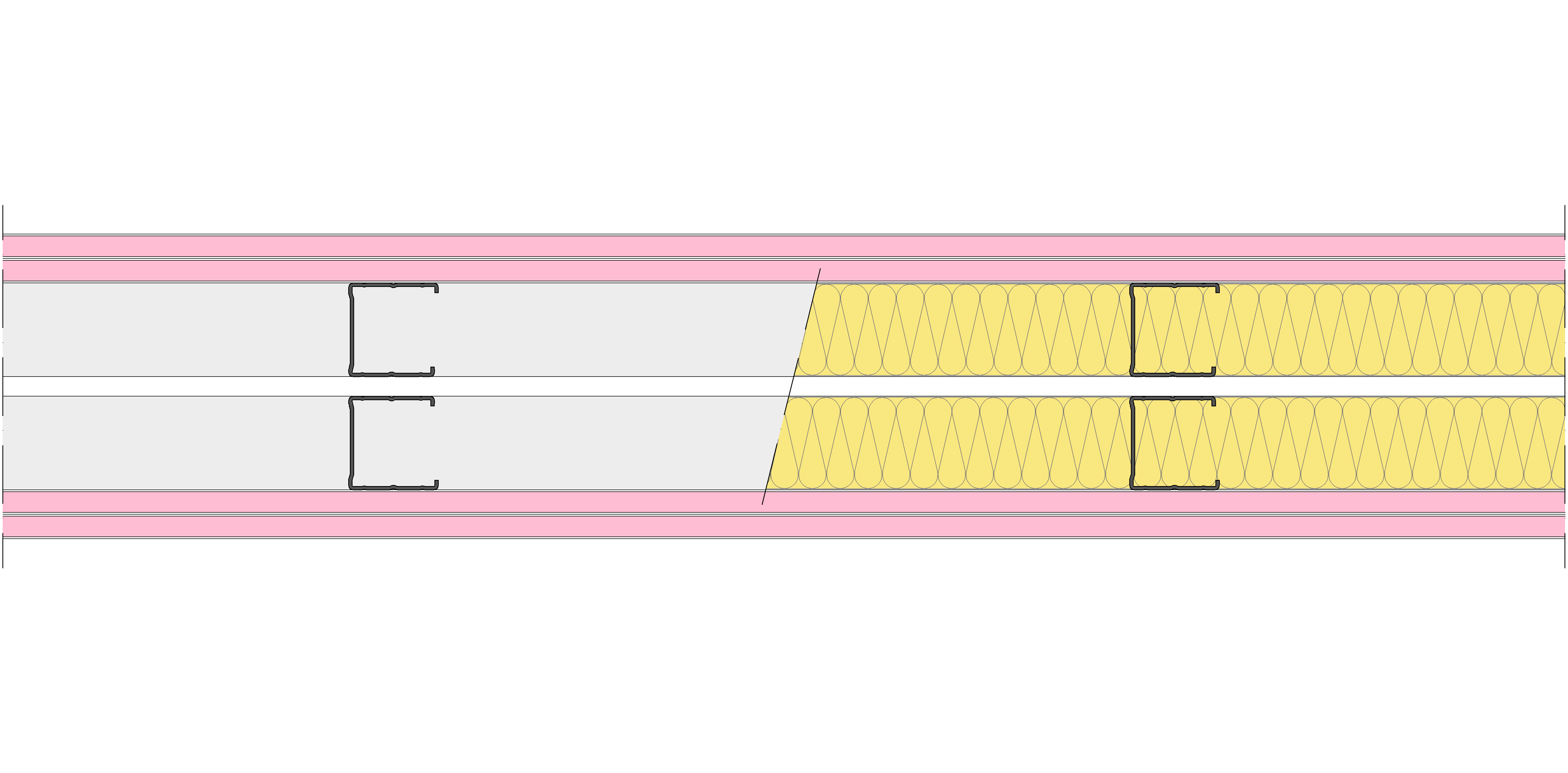 Tabique Pladur® 146/400 (48-45+e+48-45) 4F 2MW Libre