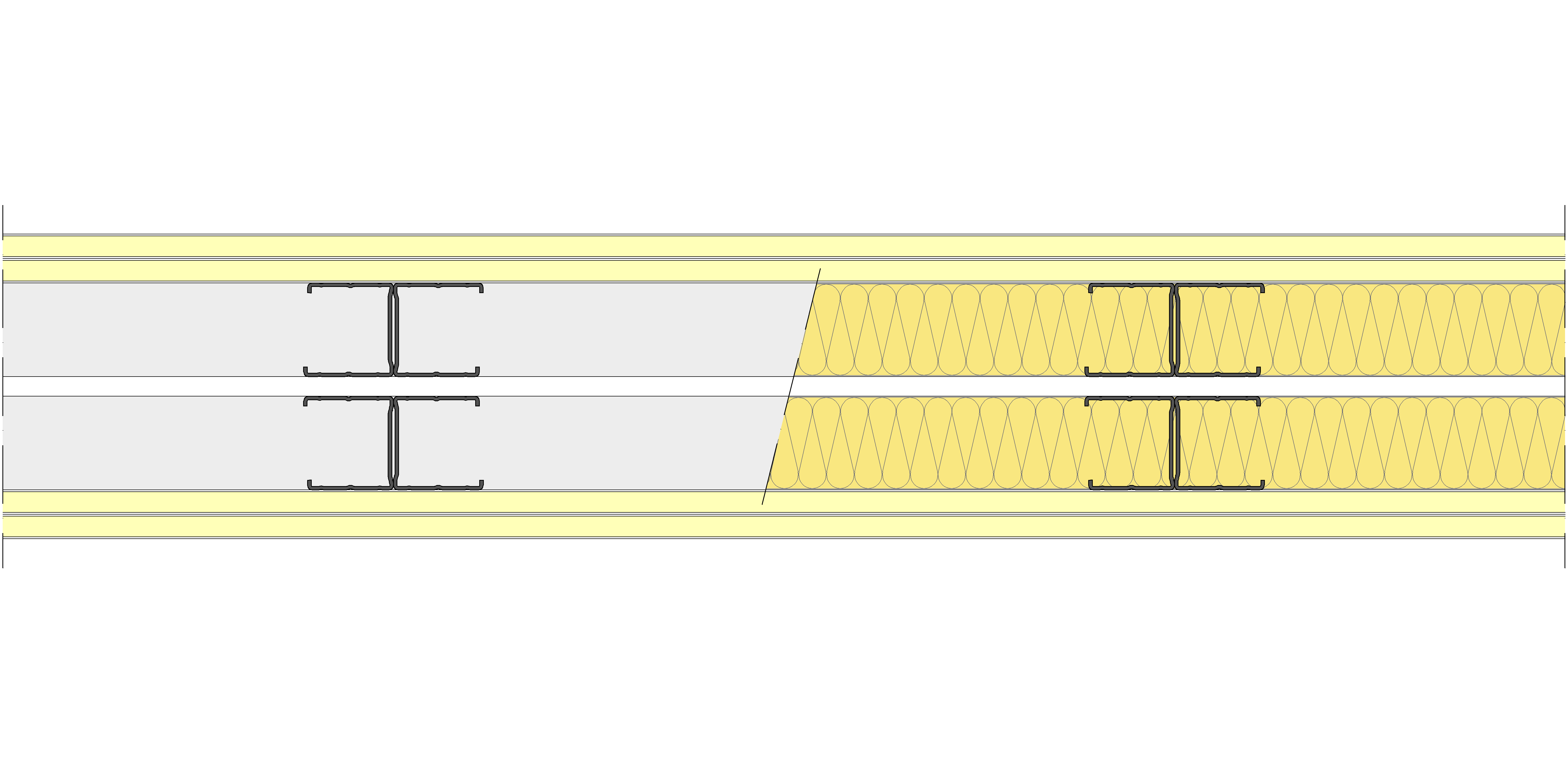 Tabique Pladur® 146/400 (48-45H+e+48-45H) 4I 2MW Libre