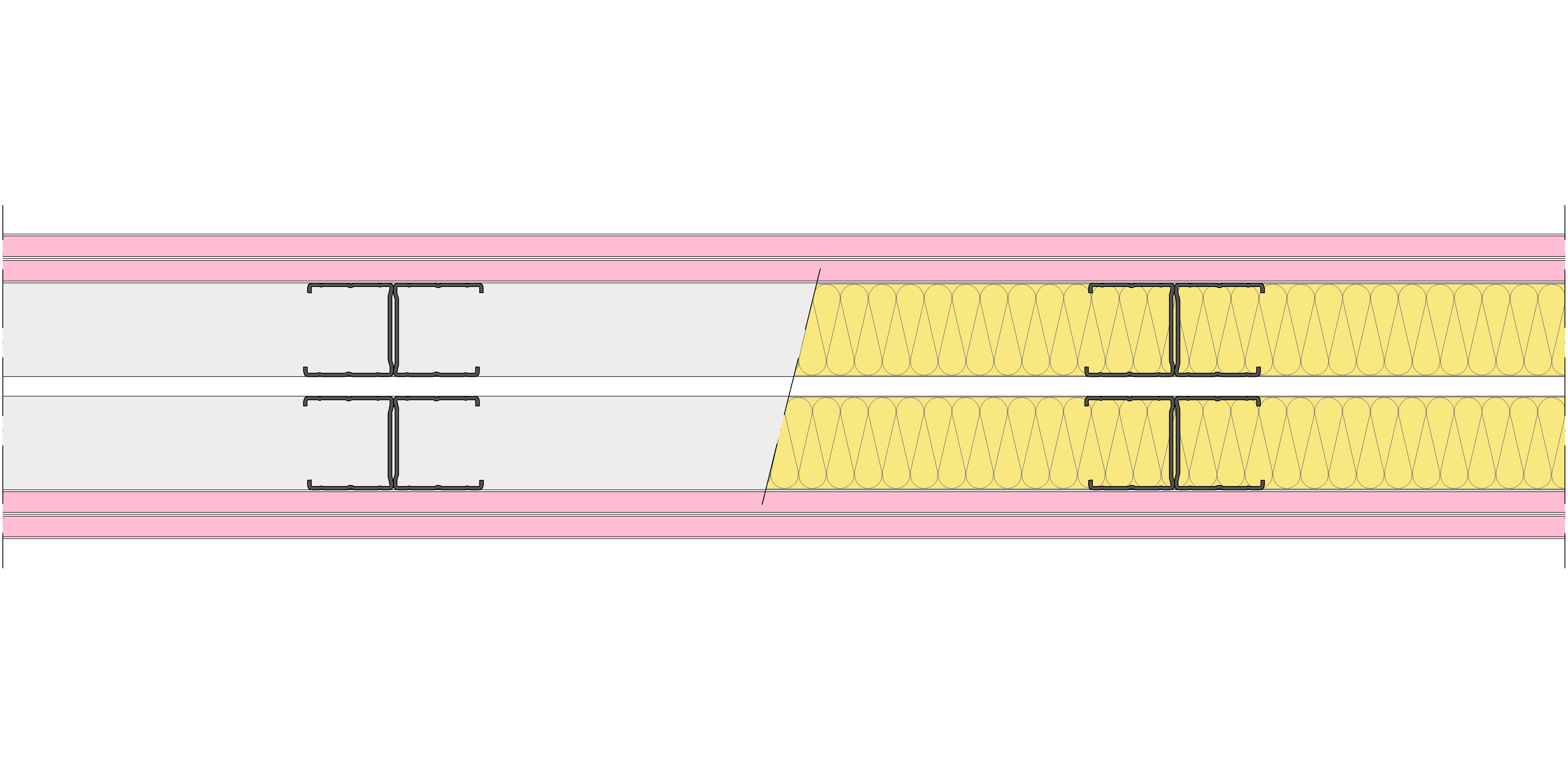 Tabique Pladur® 146/400 (48-45H+e+48-45H) 4F 2MW Libre