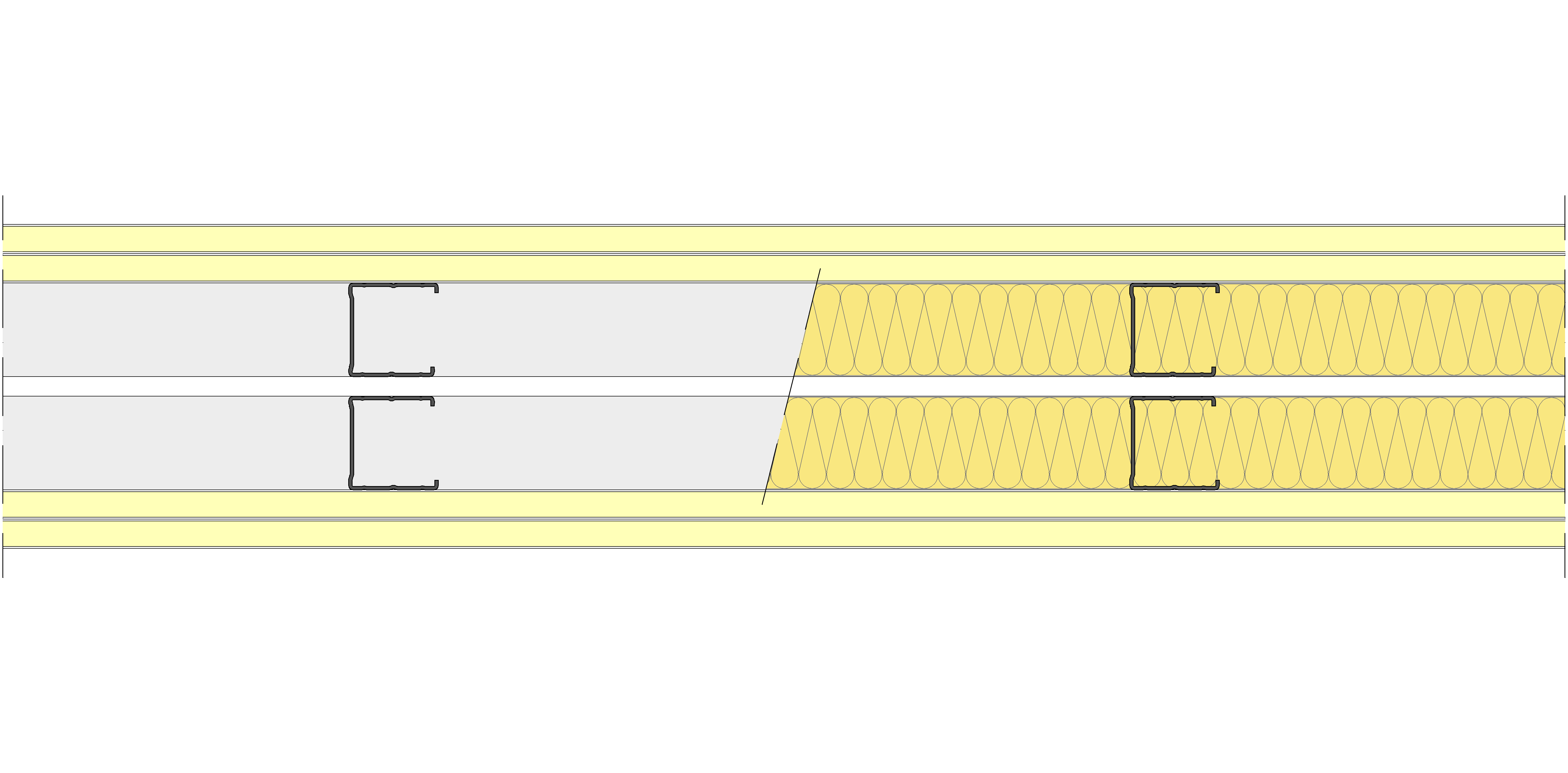 Tabique Pladur® 156/400 (48-45+e+48-45) 4I 2MW Libre