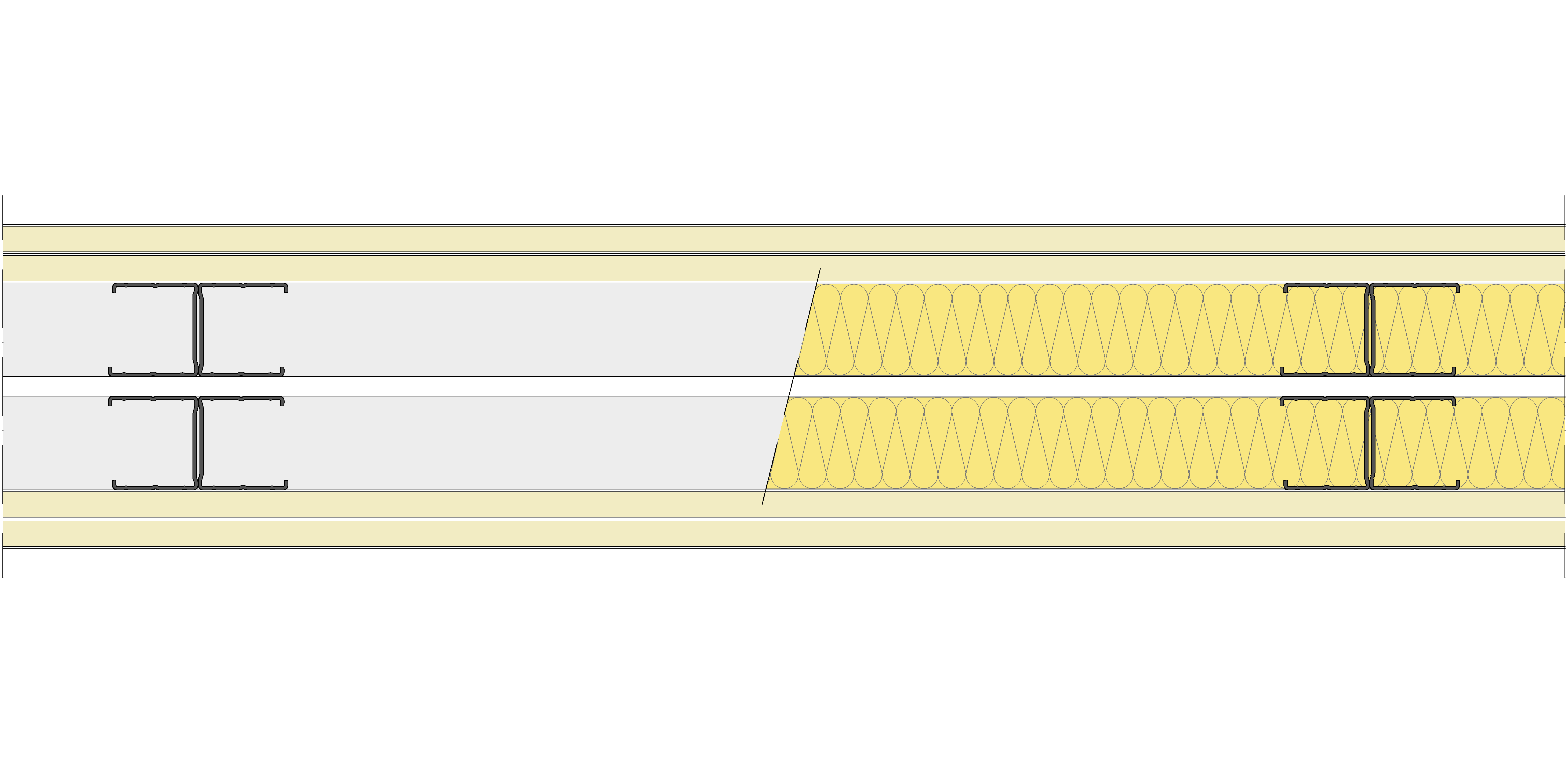 Tabique Pladur® 156/600 (48-45H+e+48-45H) 4N 2MW Libre