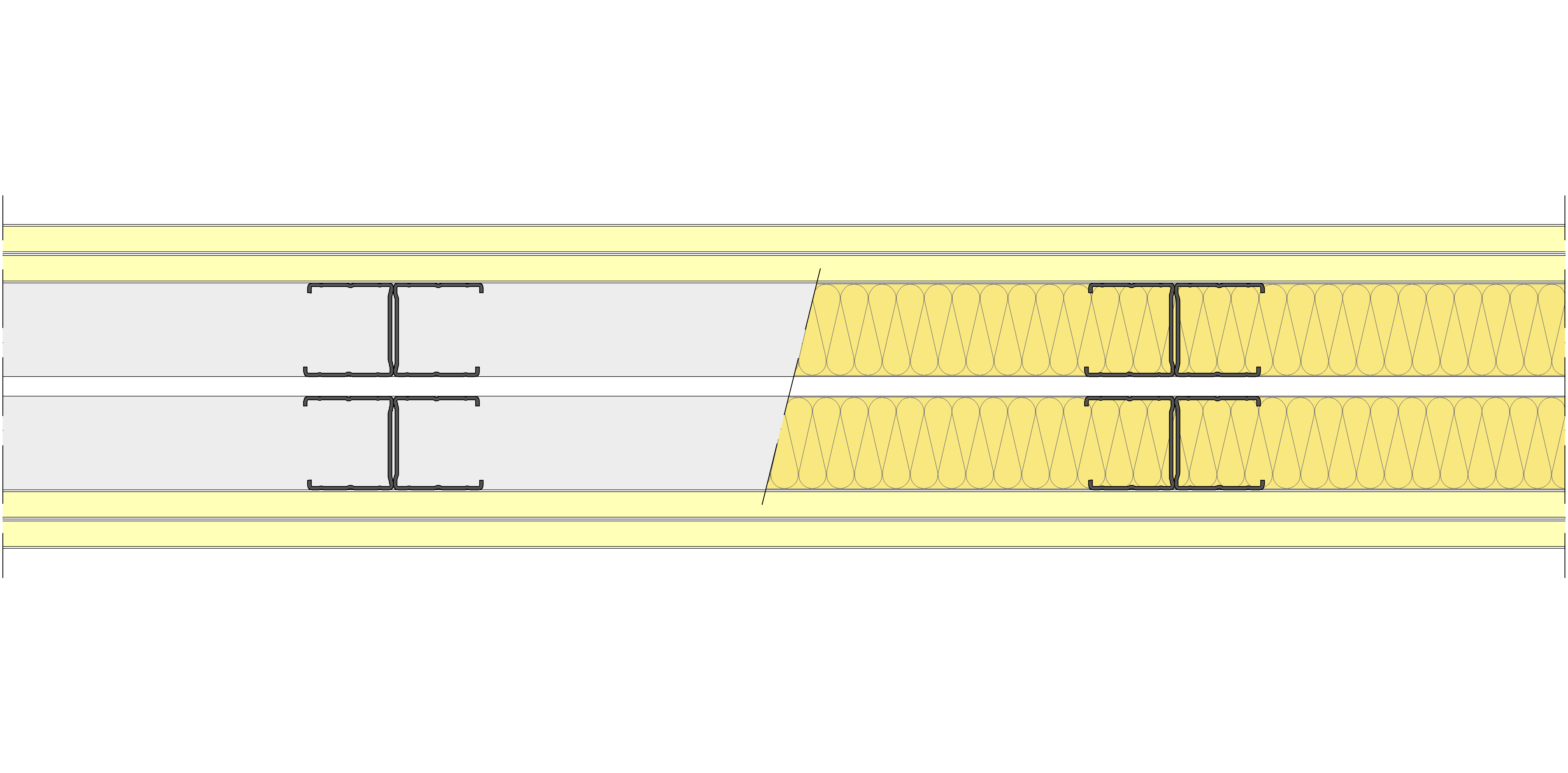 Tabique Pladur® 156/400 (48-45H+e+48-45H) 4I 2MW Libre