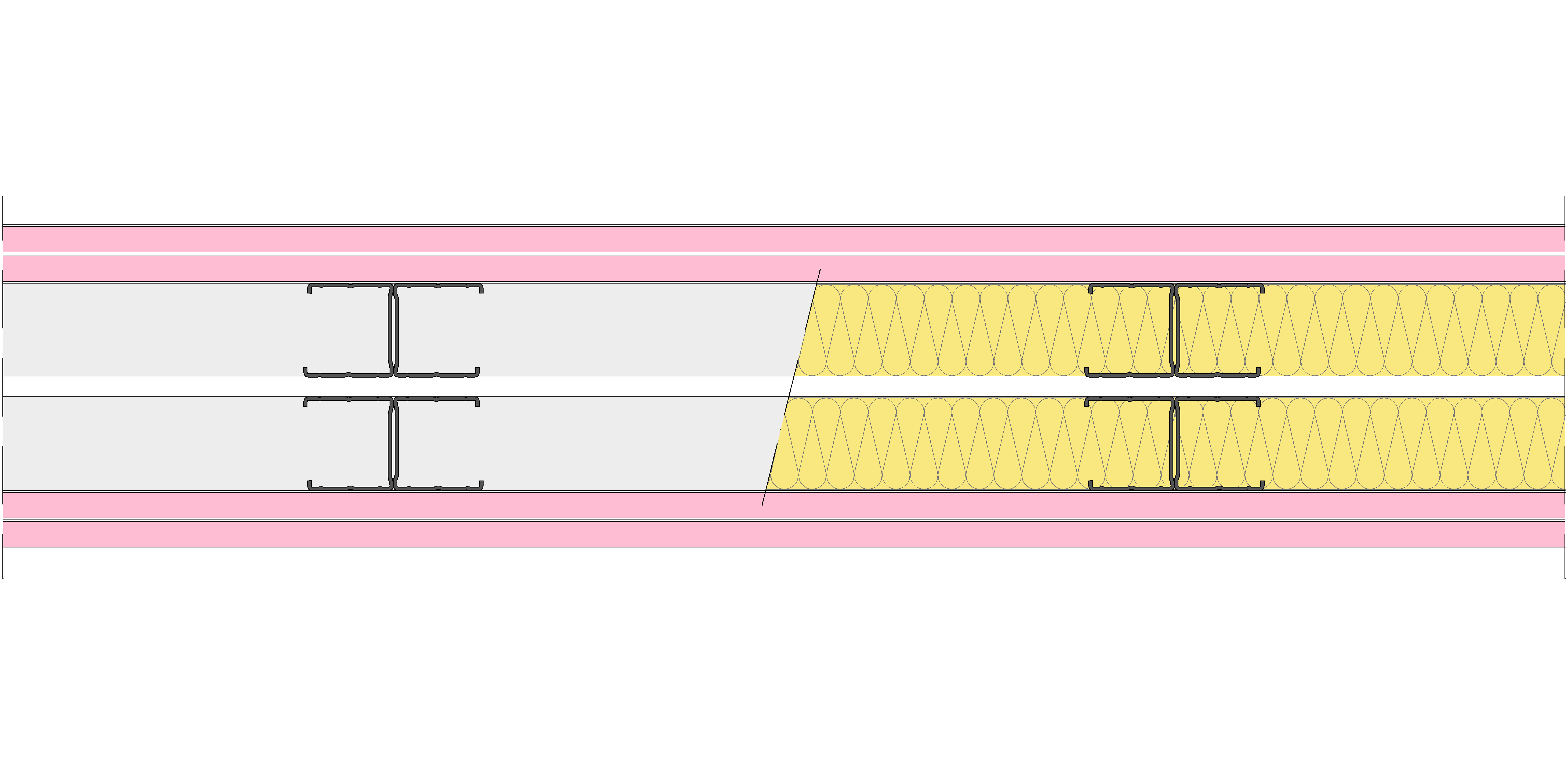 Tabique Pladur® 156/400 (48-45H+e+48-45H) 4F 2MW Libre