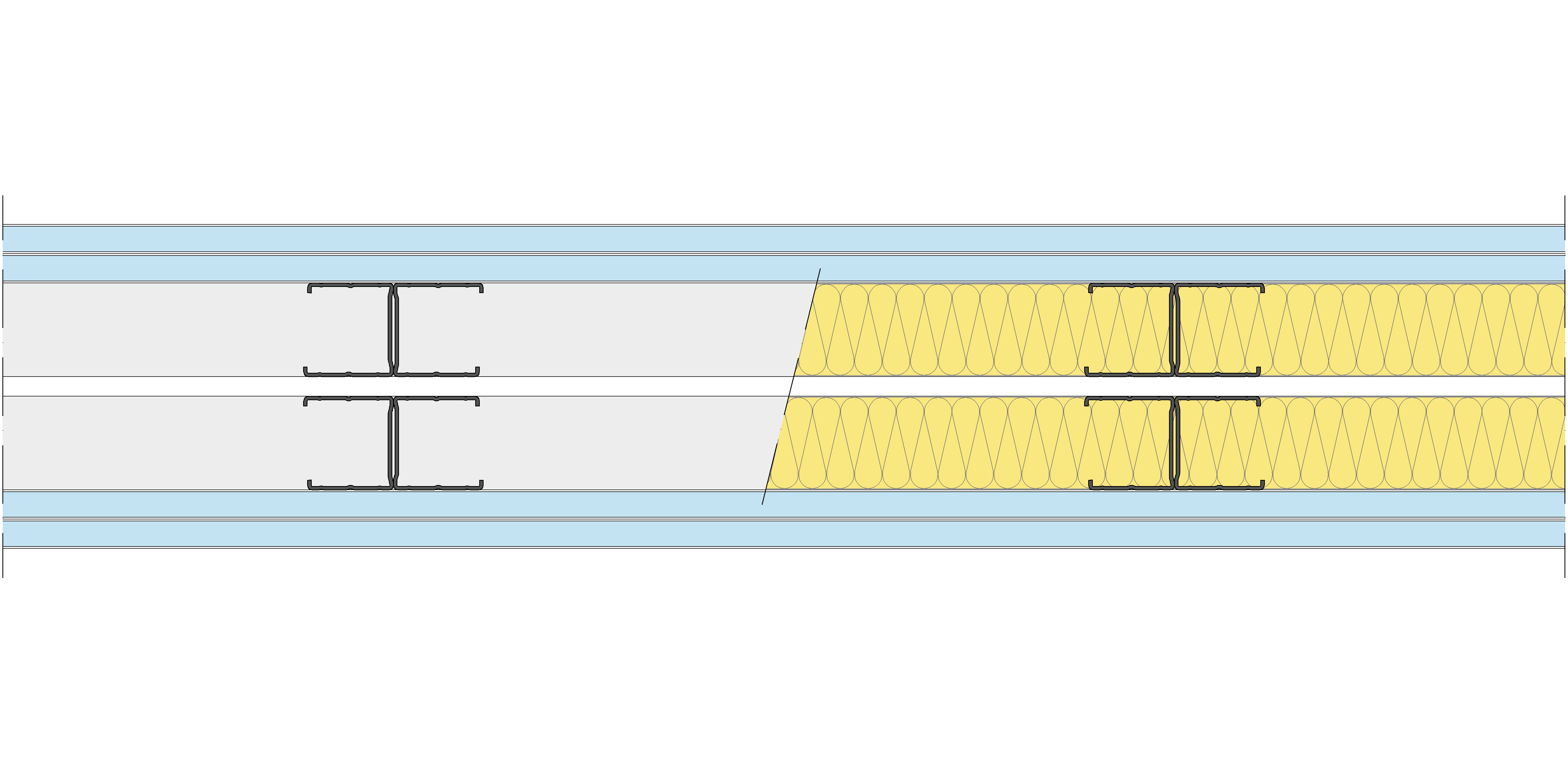 Tabique Pladur® 156/400 (48-45H+e+48-45H) 4OMNIA 2MW Libre