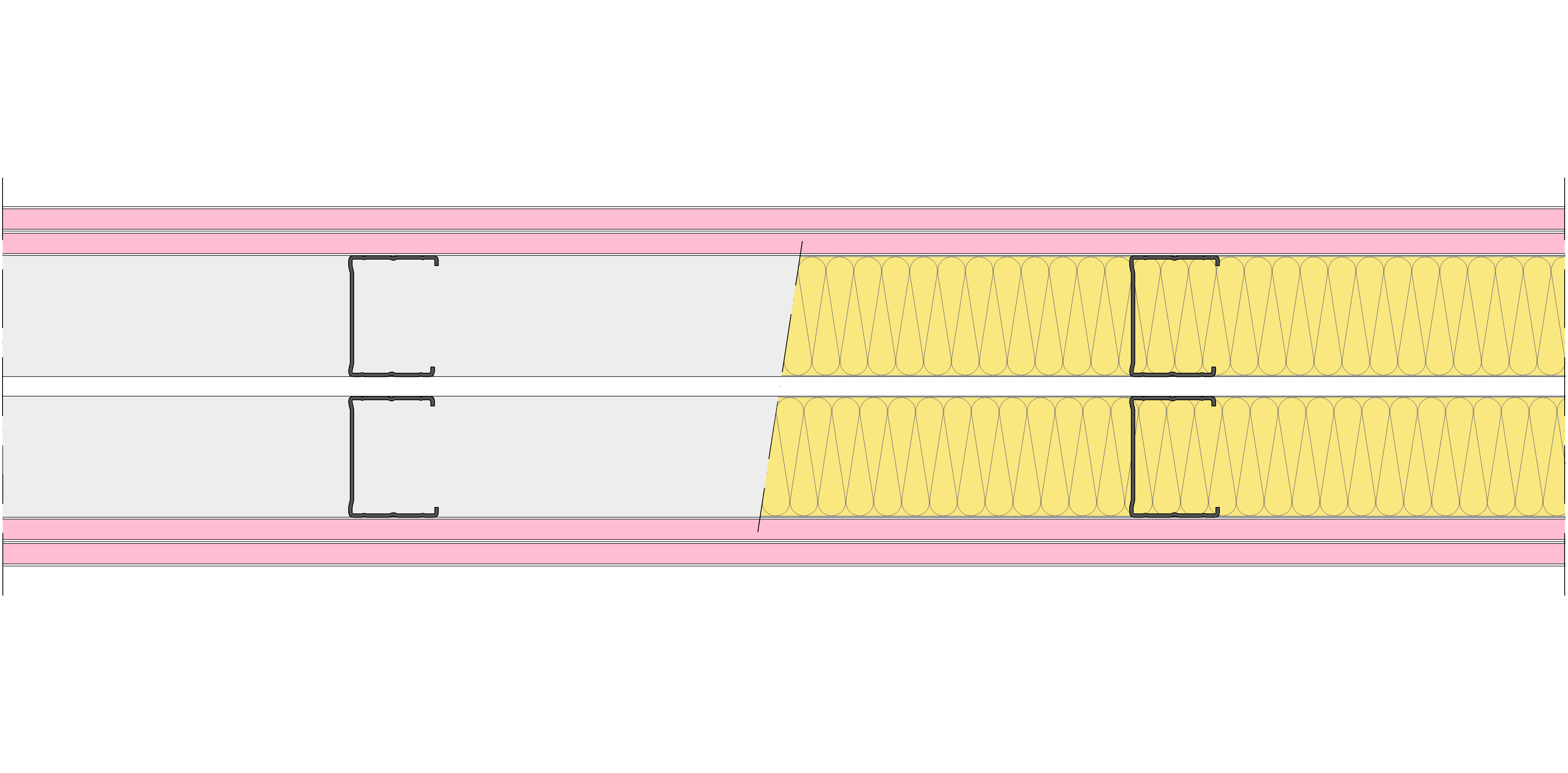 Tabique Pladur® 174/400 (62-45+e+62-45) 4F 2MW Libre