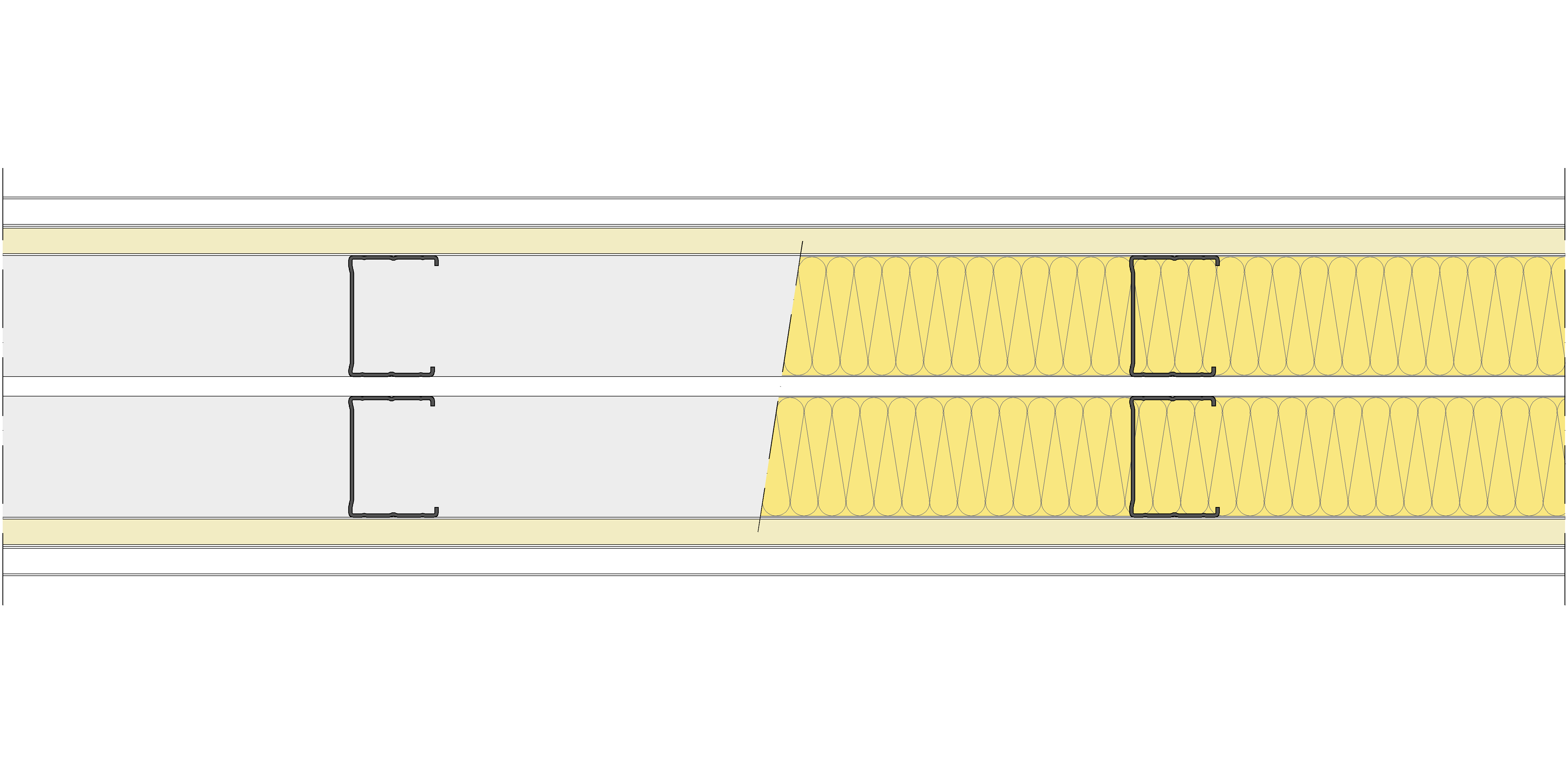 Tabique Pladur® 184/400 (62-45+e+62-45) 1N A1-2N-1N A1 2MW Libre