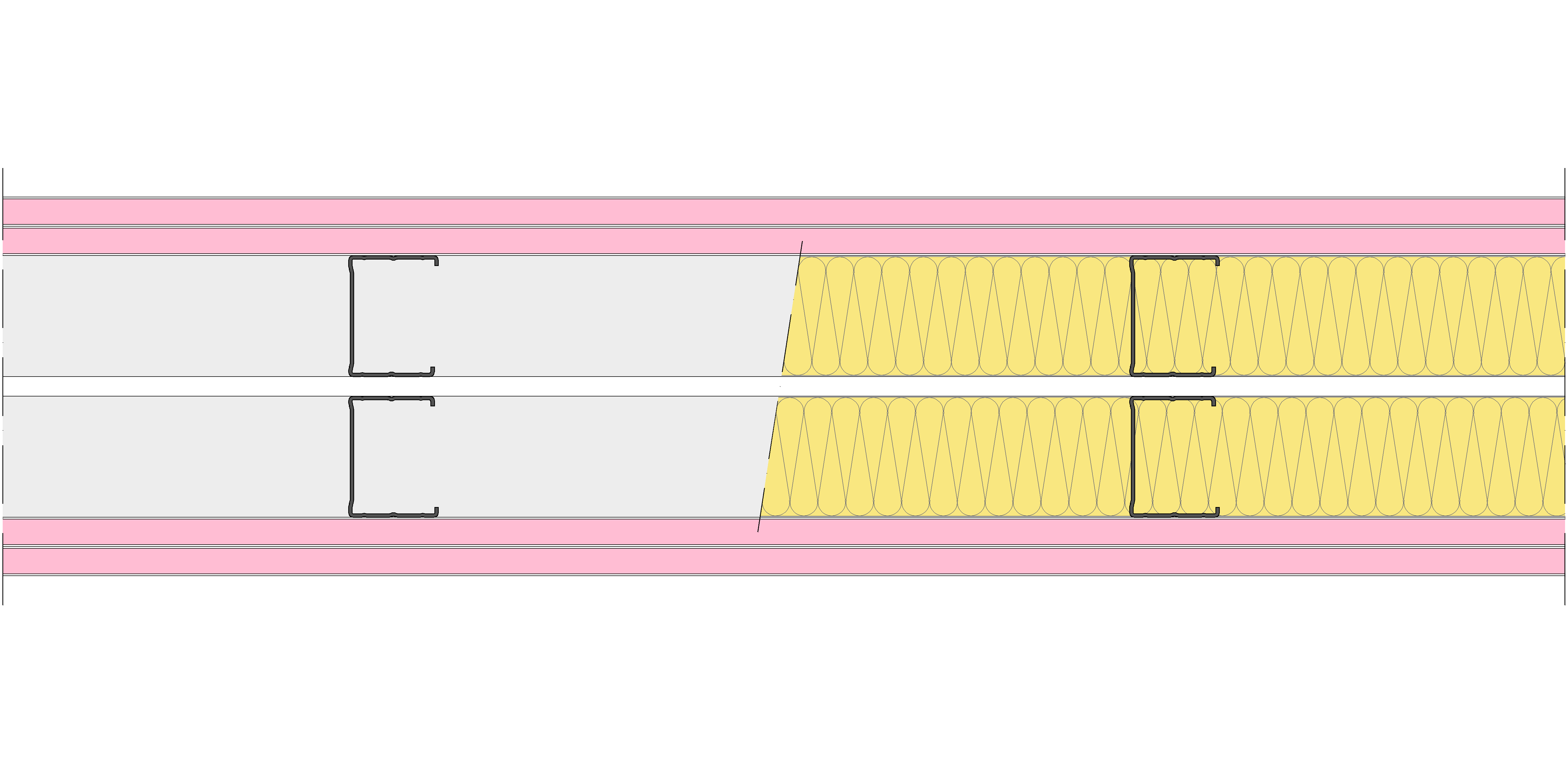 Tabique Pladur® 184/400 (62-45+e+62-45) 4F 2MW Libre