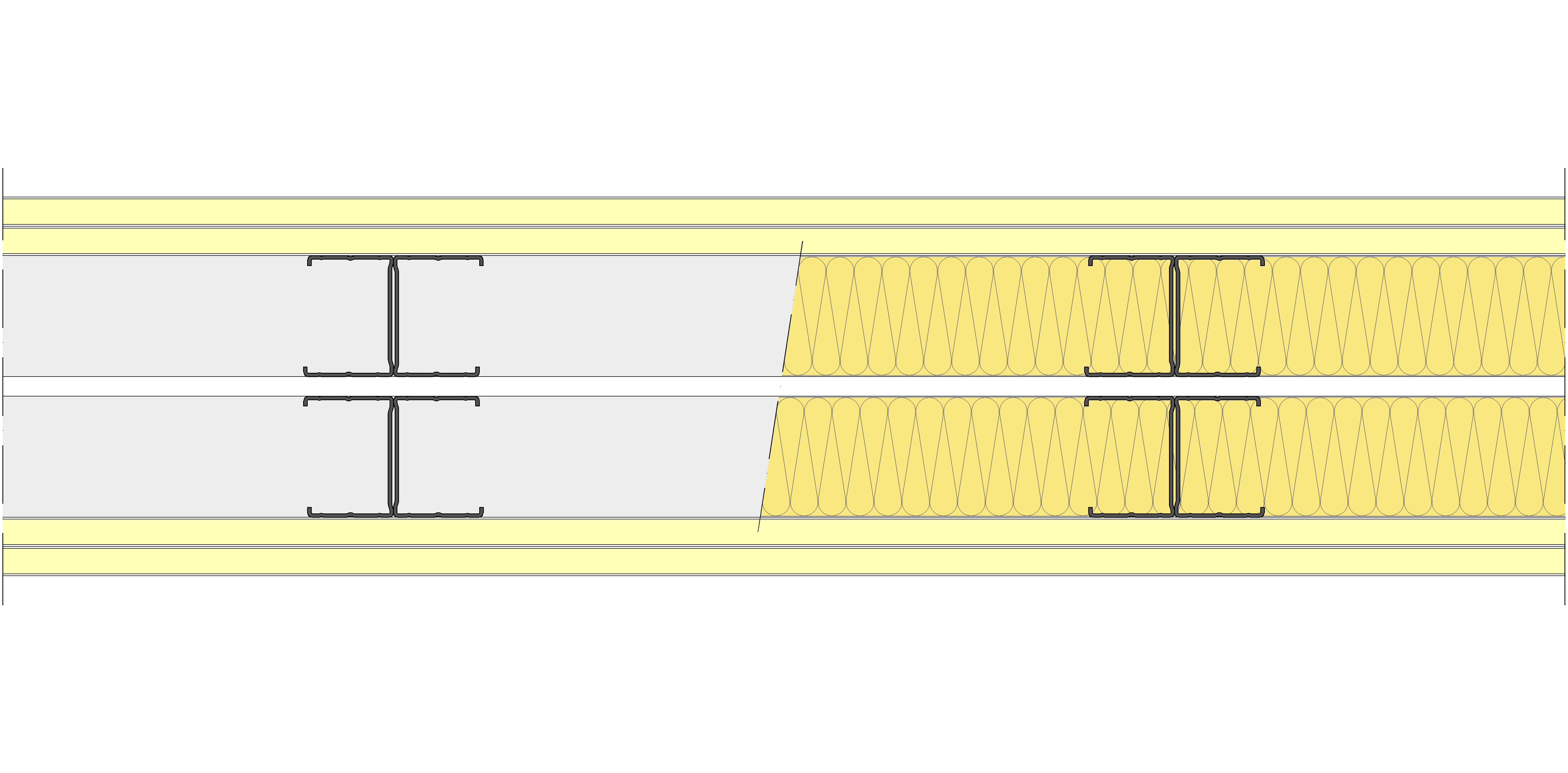 Tabique Pladur® 184/400 (62-45H+e+62-45H) 4I 2MW Libre