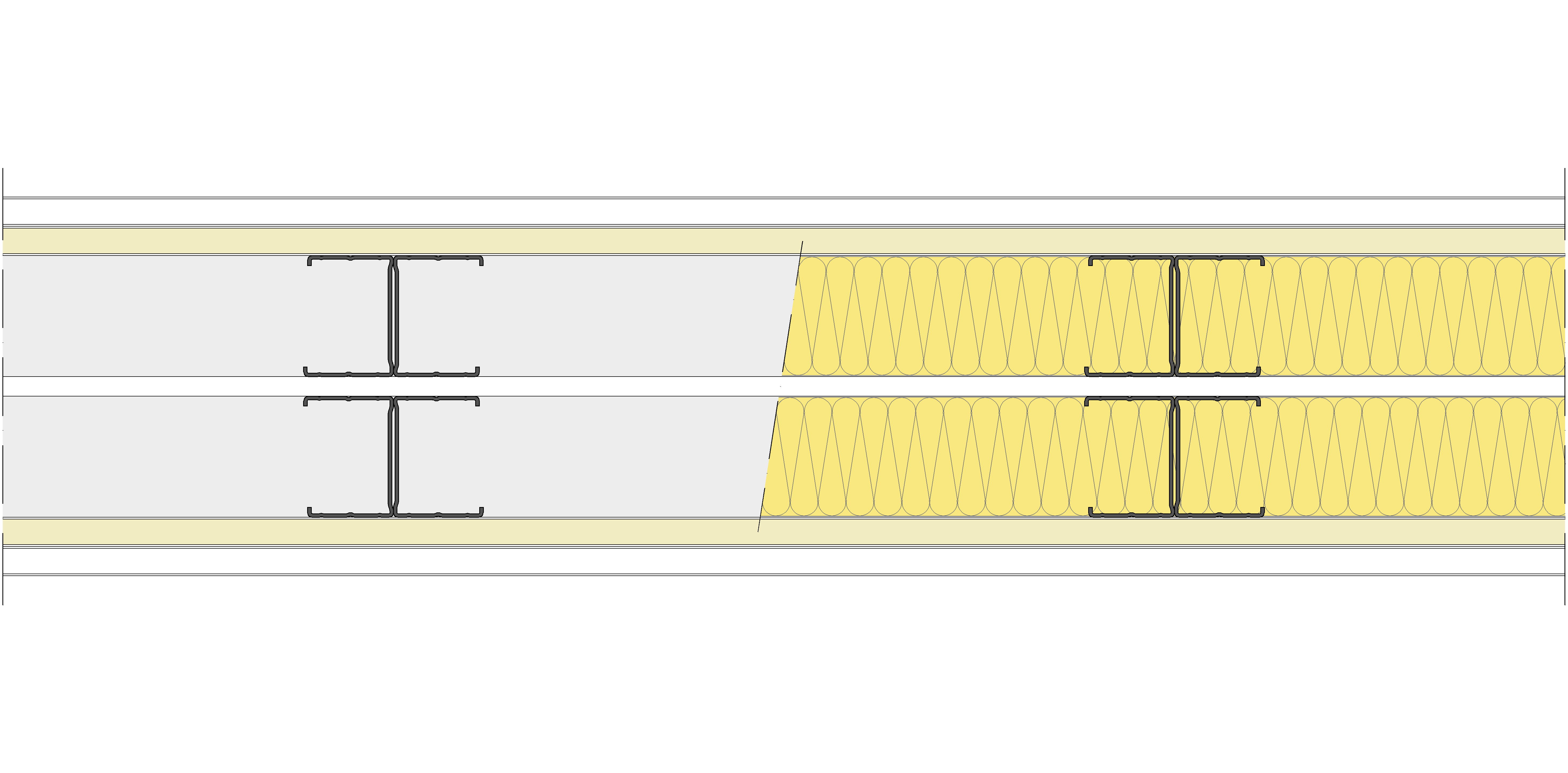 Tabique Pladur® 184/400 (62-45H+e+62-45H) 1N A1-2N-1N A1 2MW Libre