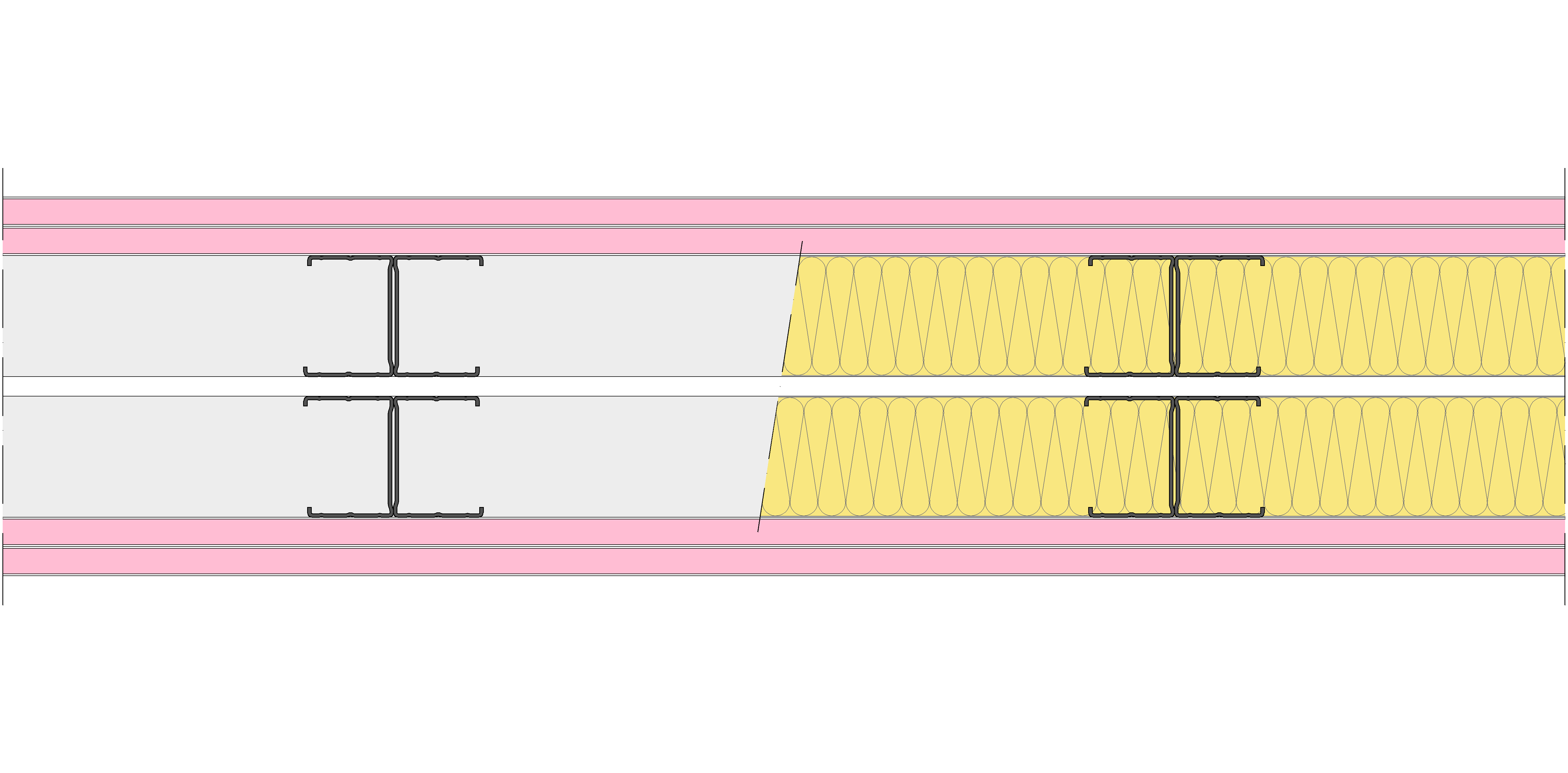 Tabique Pladur® 184/400 (62-45H+e+62-45H) 4F 2MW Libre