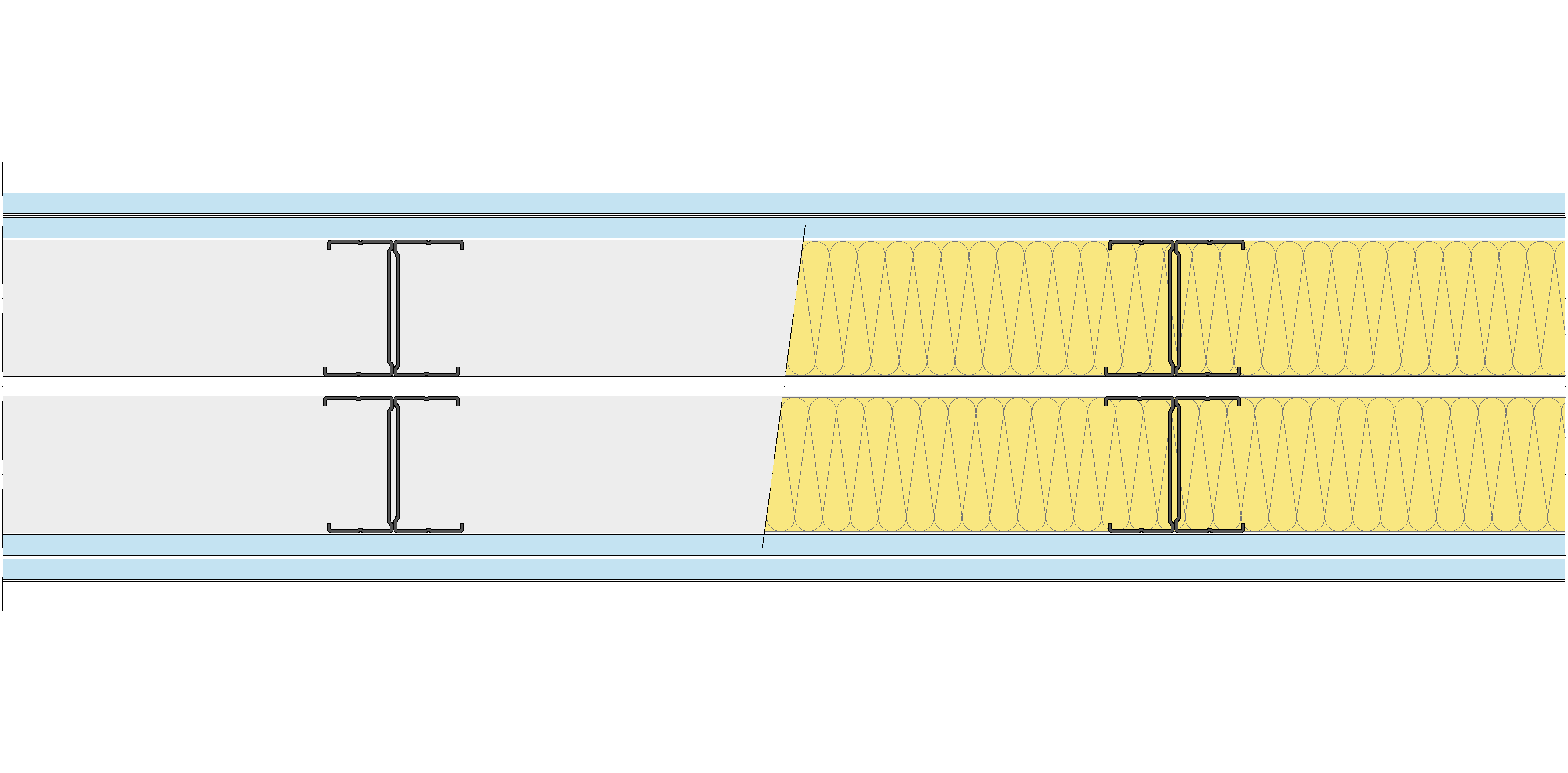 Tabique Pladur® 190/400 (70-35H+e+70-35H) 4OMNIA 2MW Libre