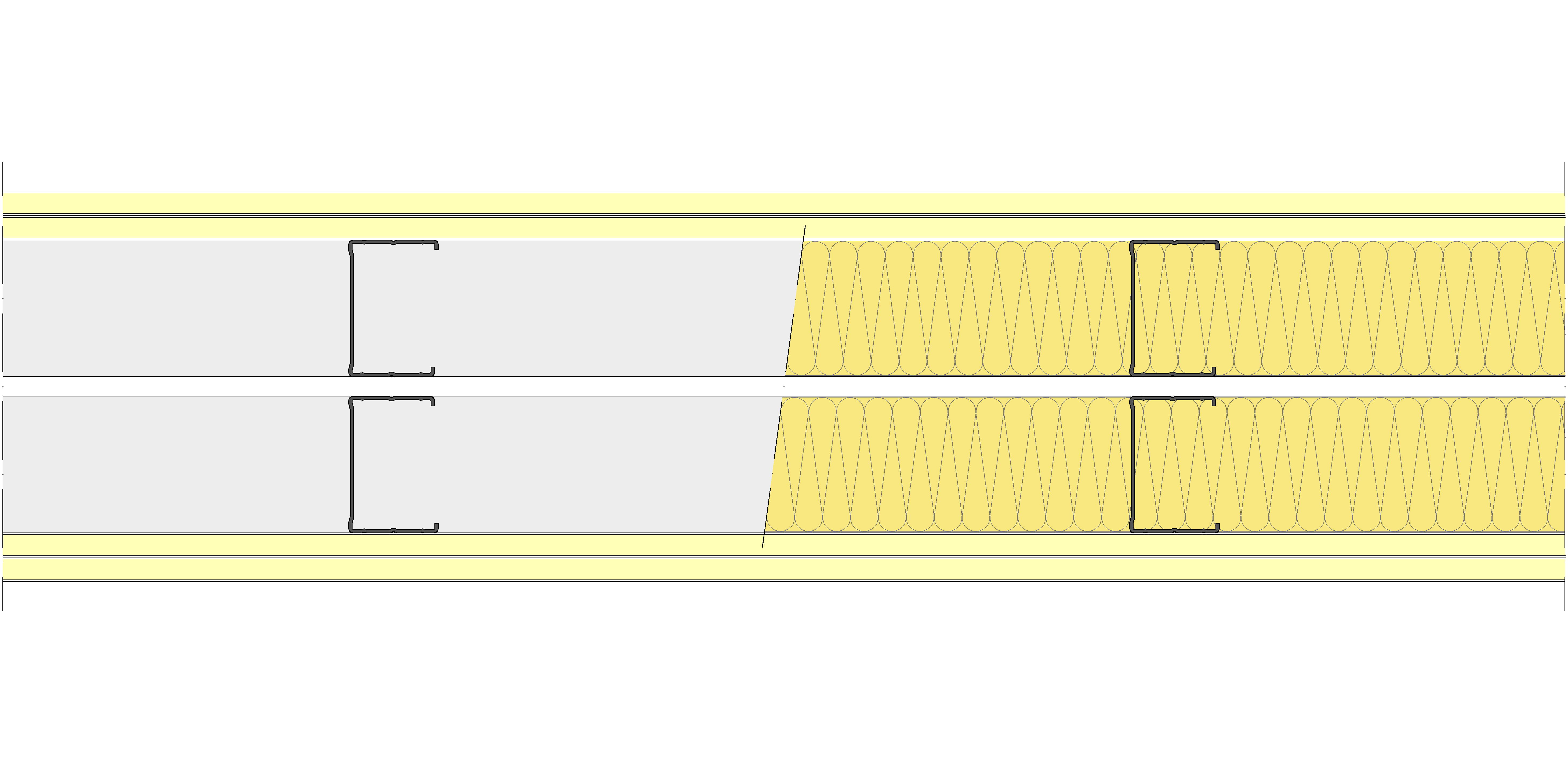 Tabique Pladur® 190/400 (70-45+e+70-45) 4I 2MW Libre