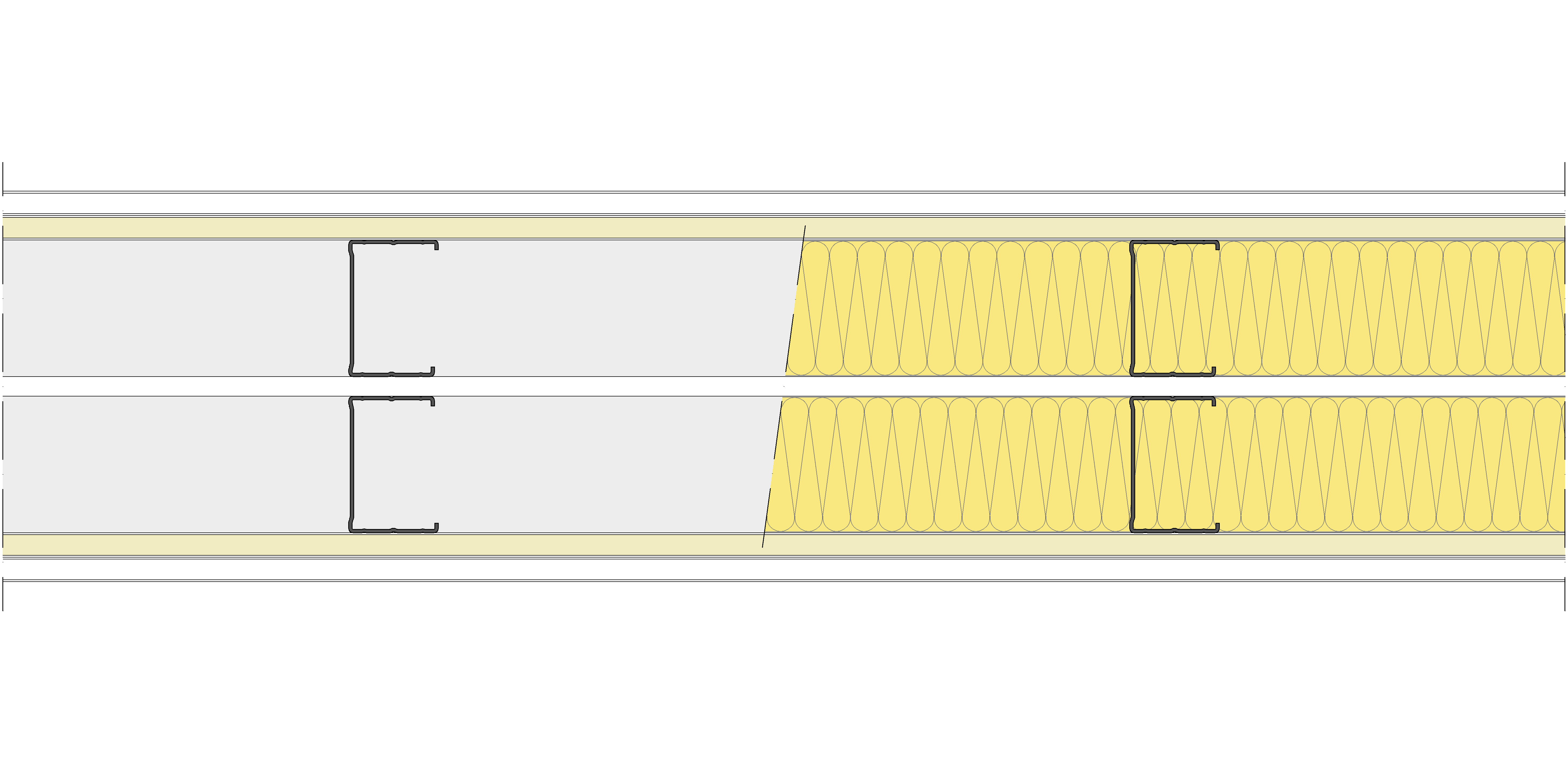 Tabique Pladur® 190/400 (70-45+e+70-45) 1N A1-2N-1N A1 2MW Libre