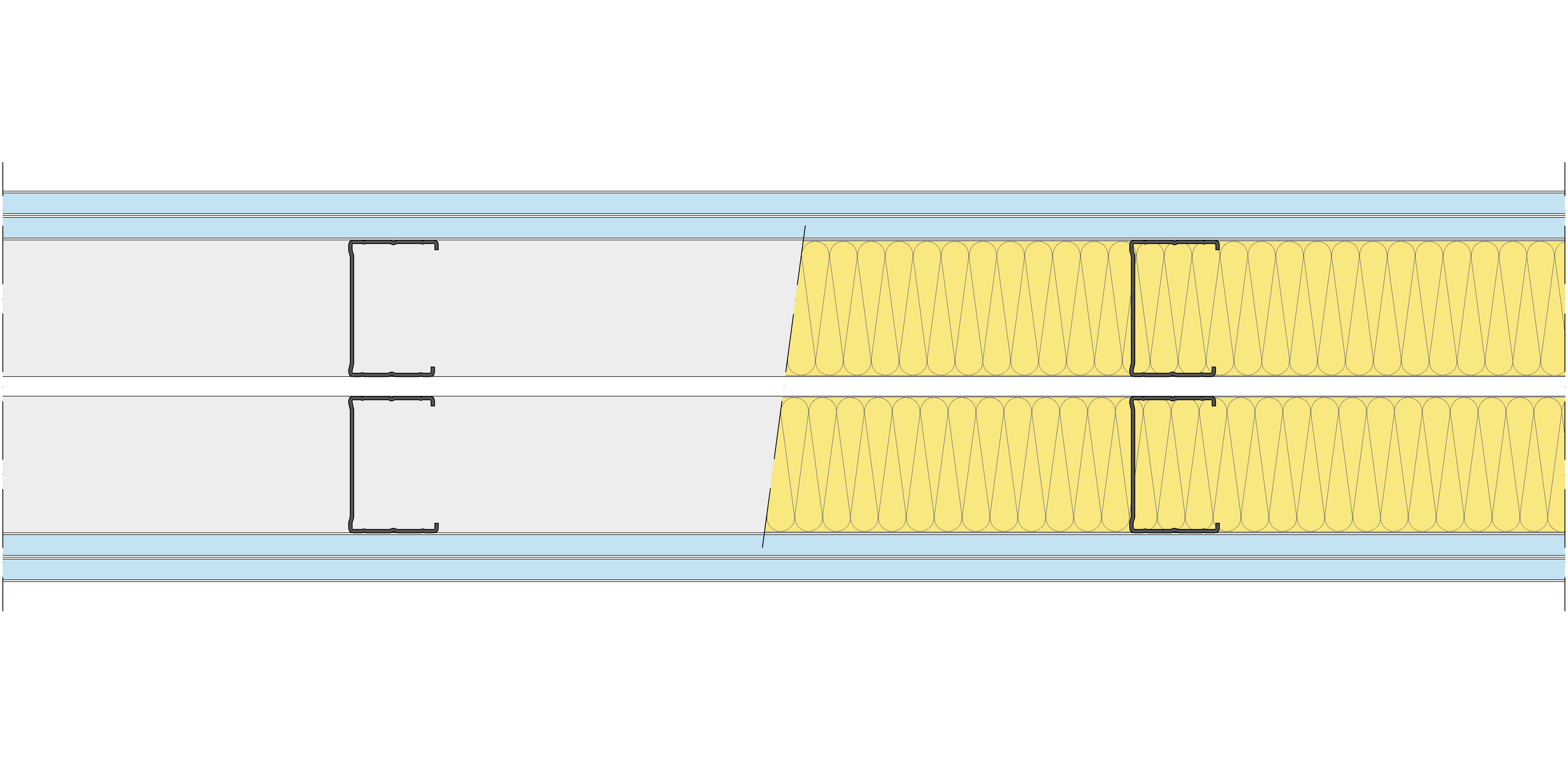 Tabique Pladur® 190/400 (70-45+e+70-45) 4OMNIA 2MW Libre