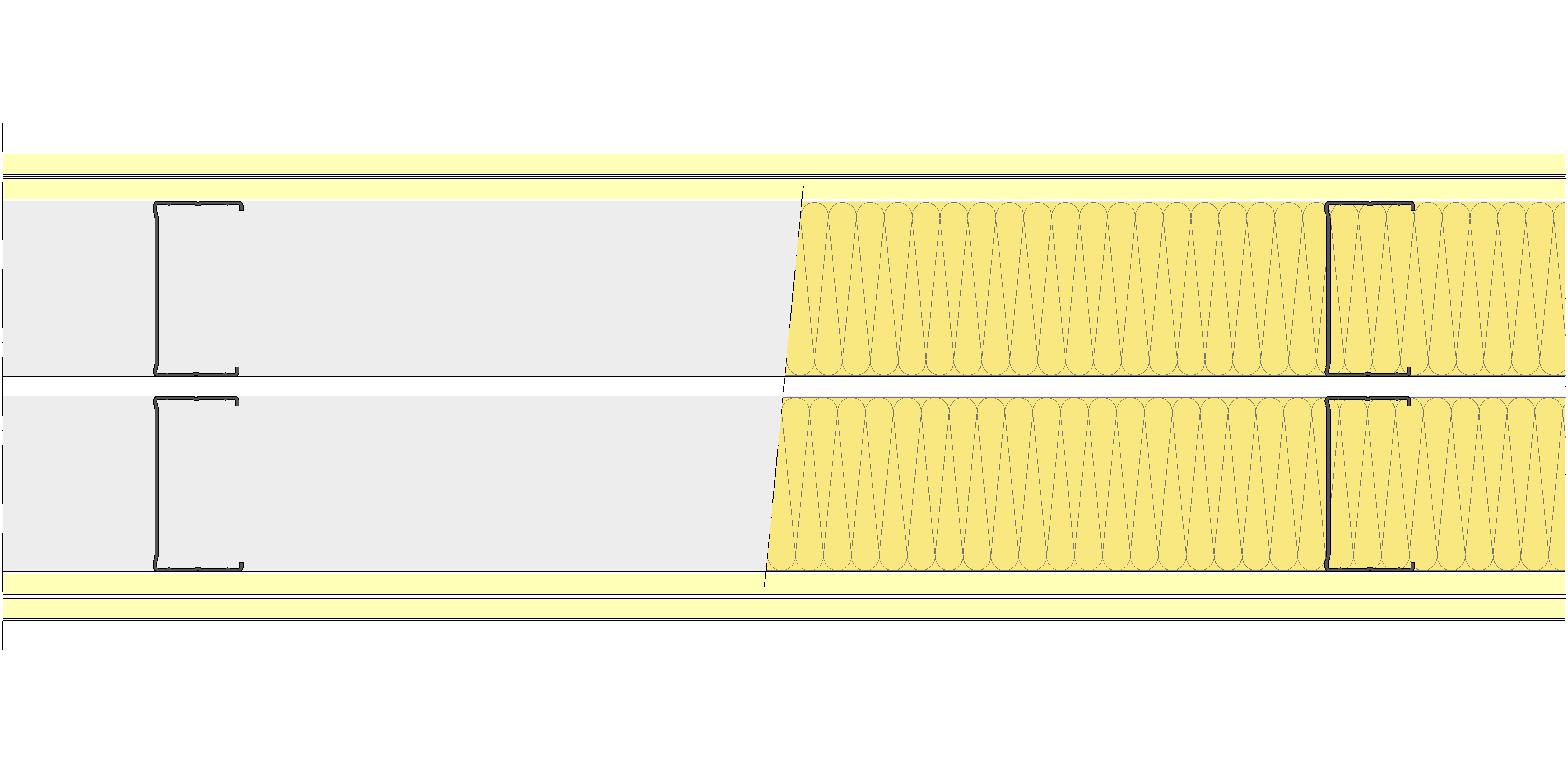 Tabique Pladur® 230/600 (90-45+e+90-45) 4I 2MW Libre
