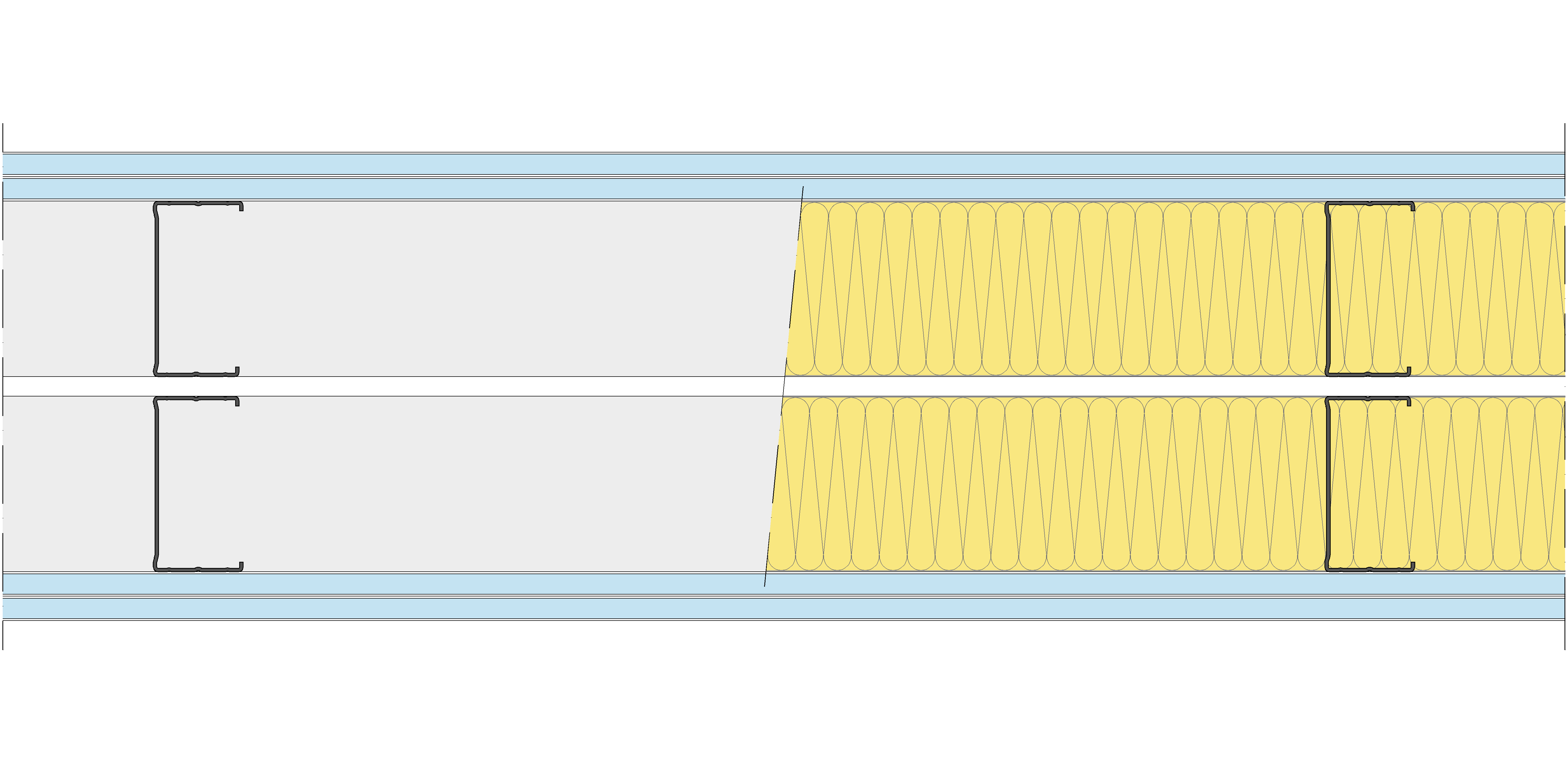 Tabique Pladur® 230/600 (90-45+e+90-45) 4OMNIA 2MW Libre