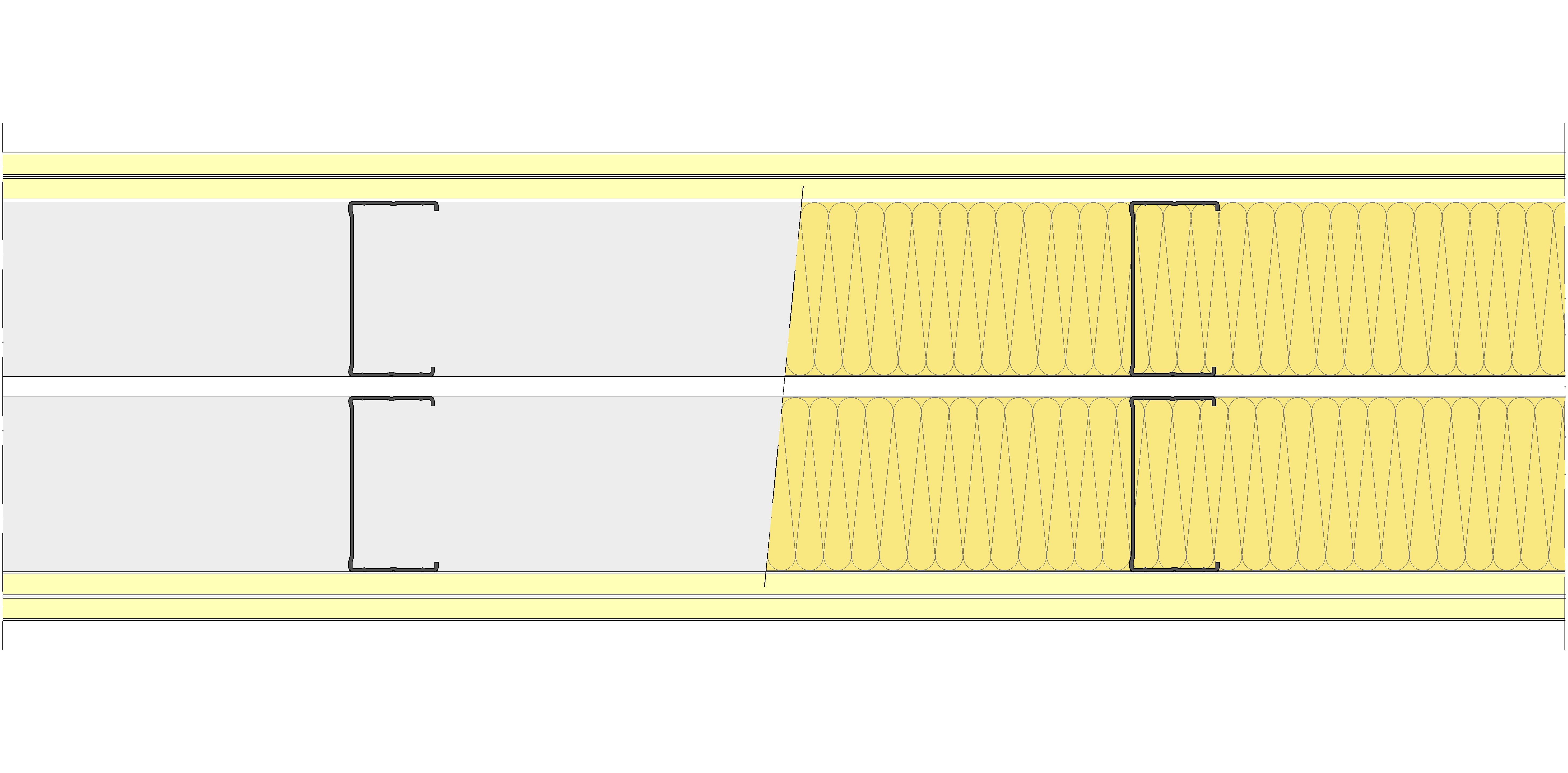 Tabique Pladur® 230/400 (90-45+e+90-45) 4I 2MW Libre