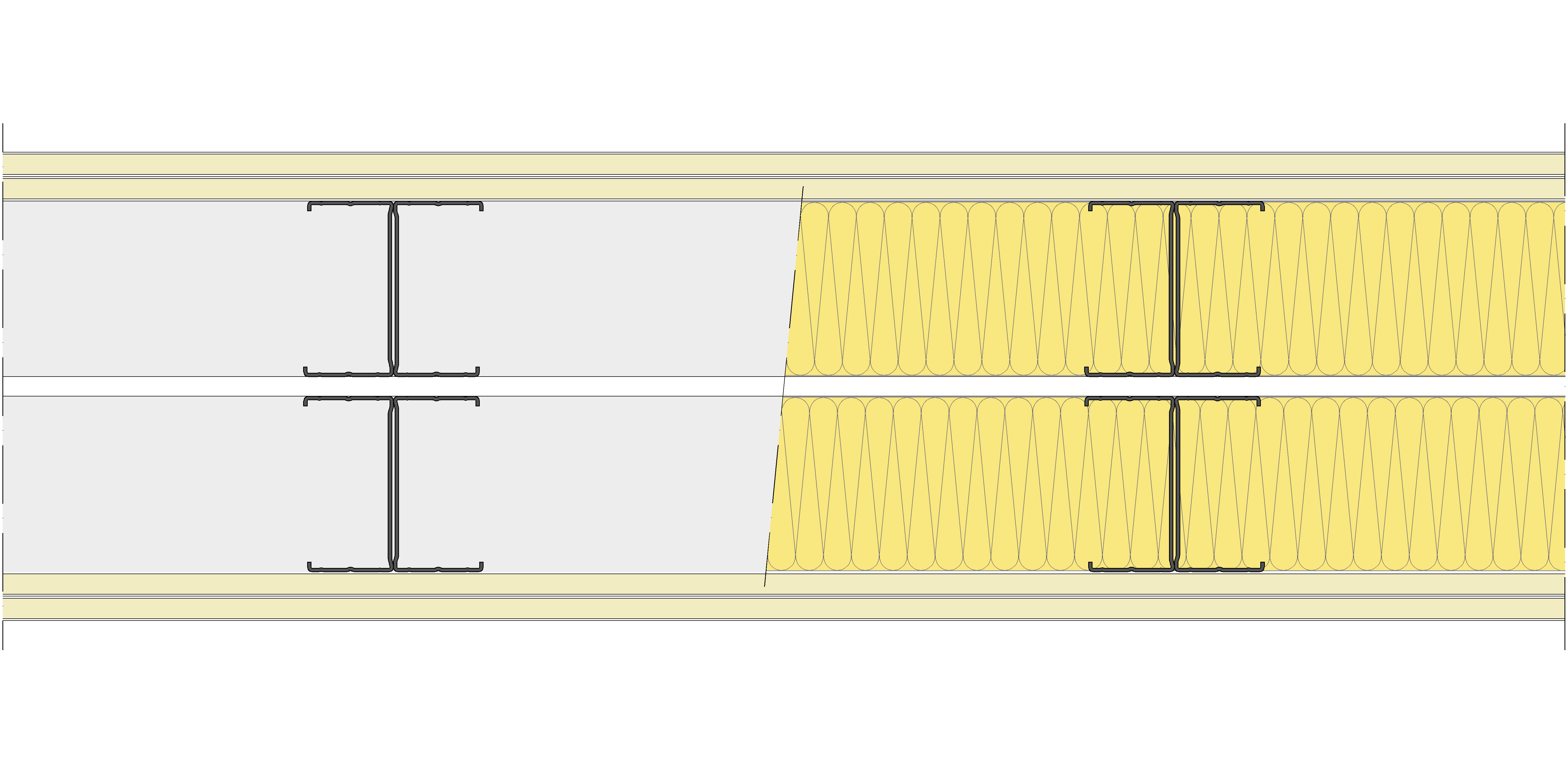 Tabique Pladur® 230/400 (90-45H+e+90-45H) 4N 2MW Libre