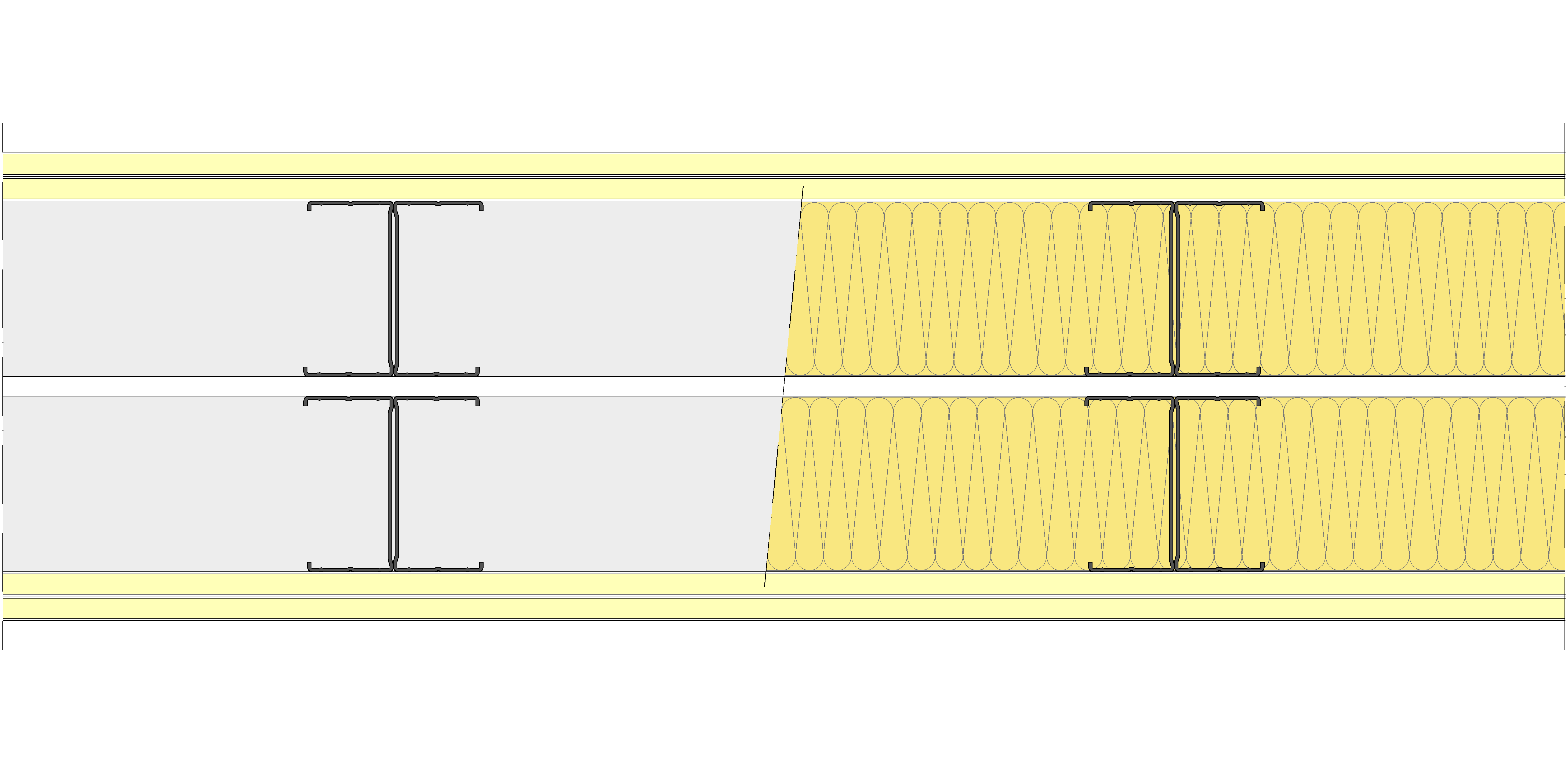 Tabique Pladur® 230/400 (90-45H+e+90-45H) 4I 2MW Libre