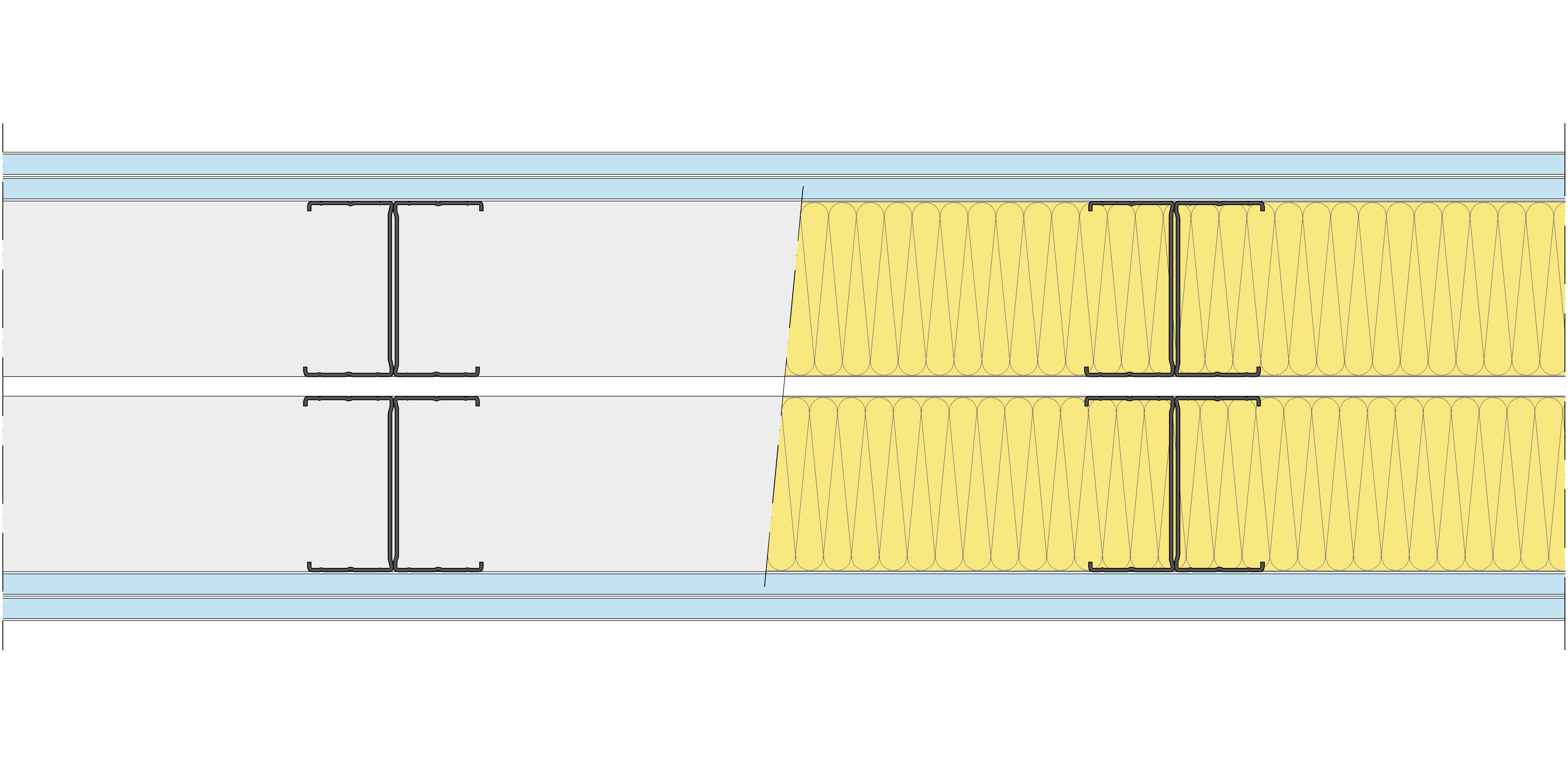 Tabique Pladur® 230/400 (90-45H+e+90-45H) 4OMNIA 2MW Libre
