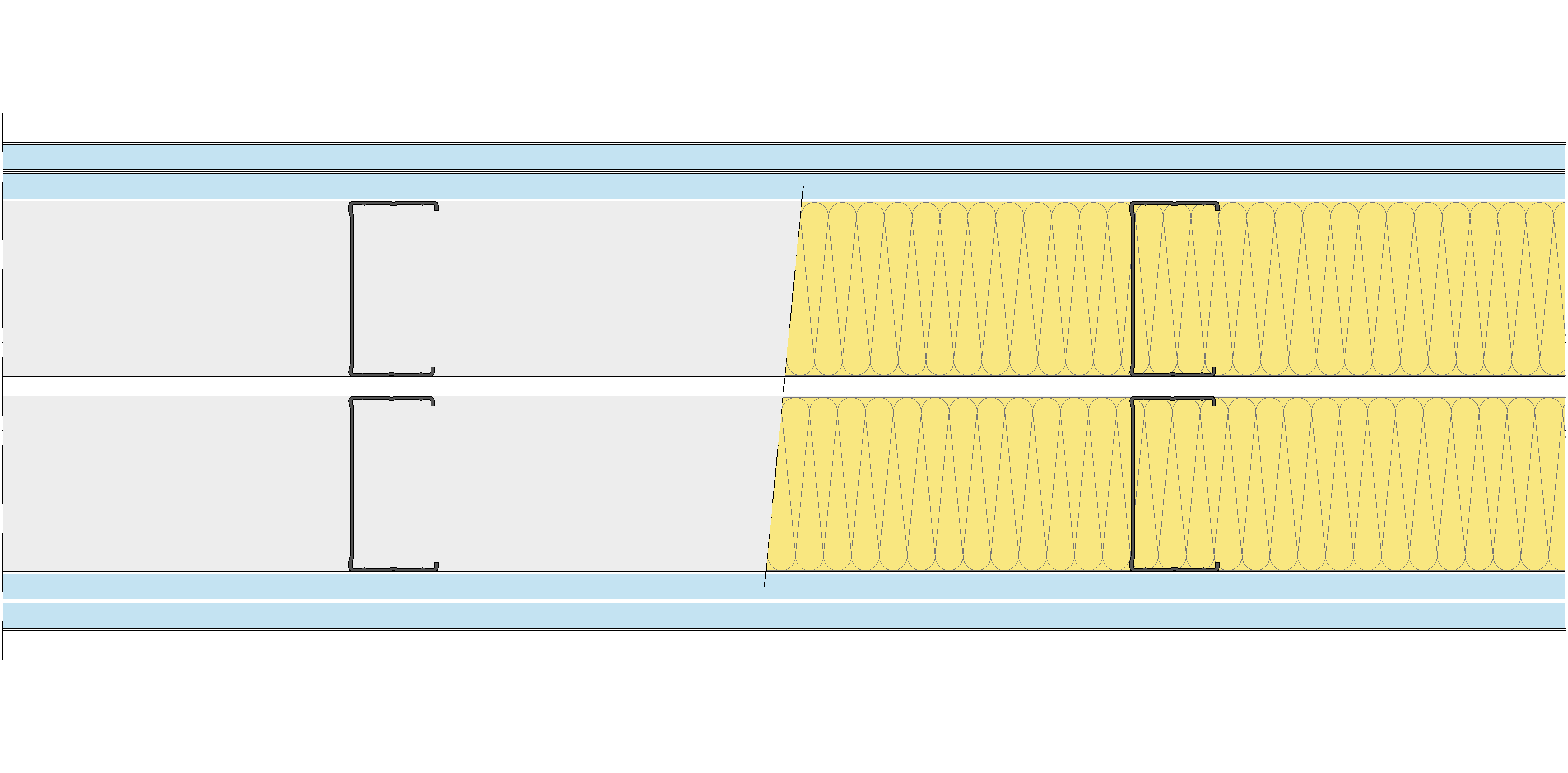 Tabique Pladur® 240/400 (90-45+e+90-45) 4OMNIA 2MW Libre