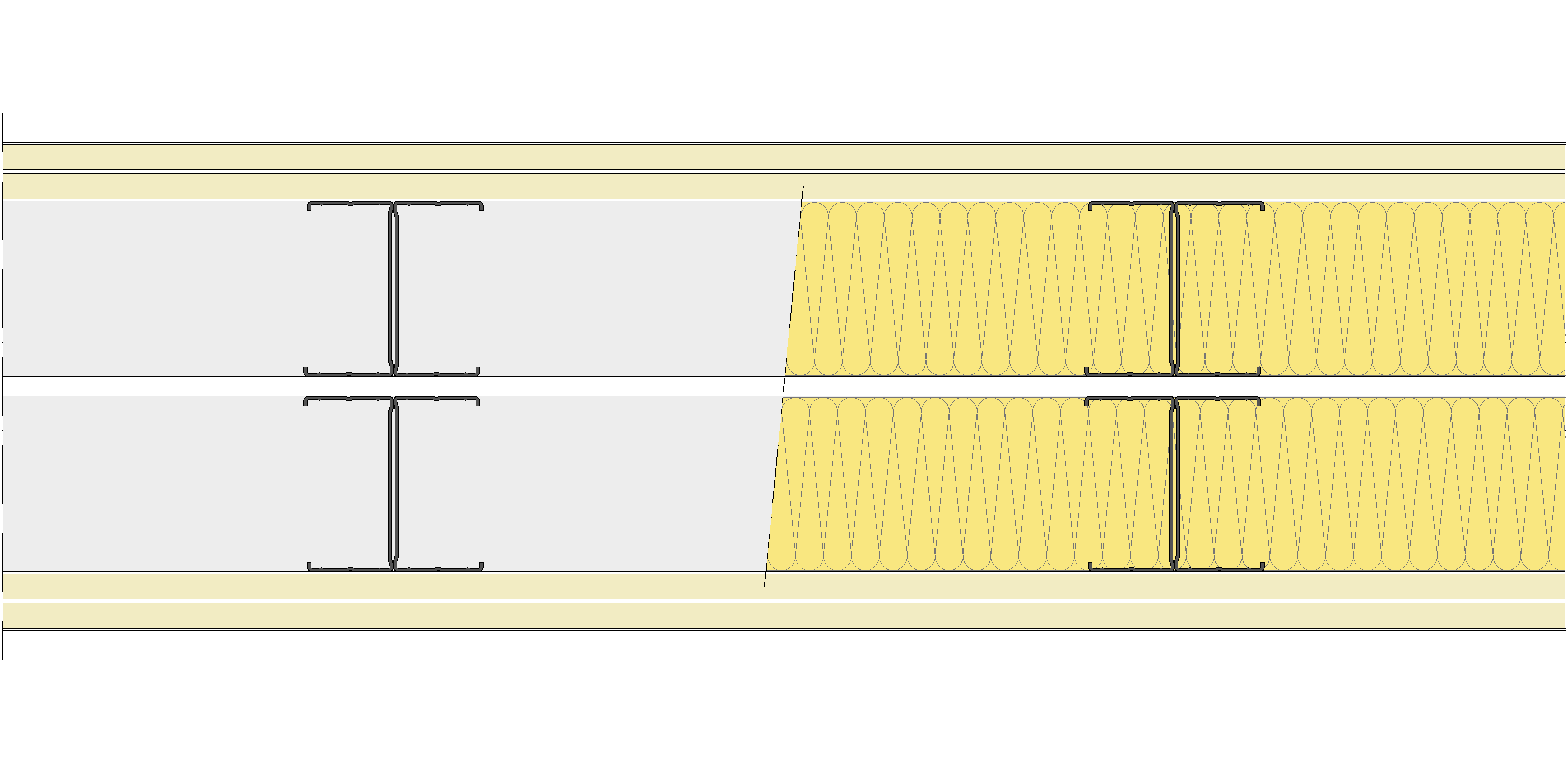 Tabique Pladur® 240/400 (90-45H+e+90-45H) 4N 2MW Libre