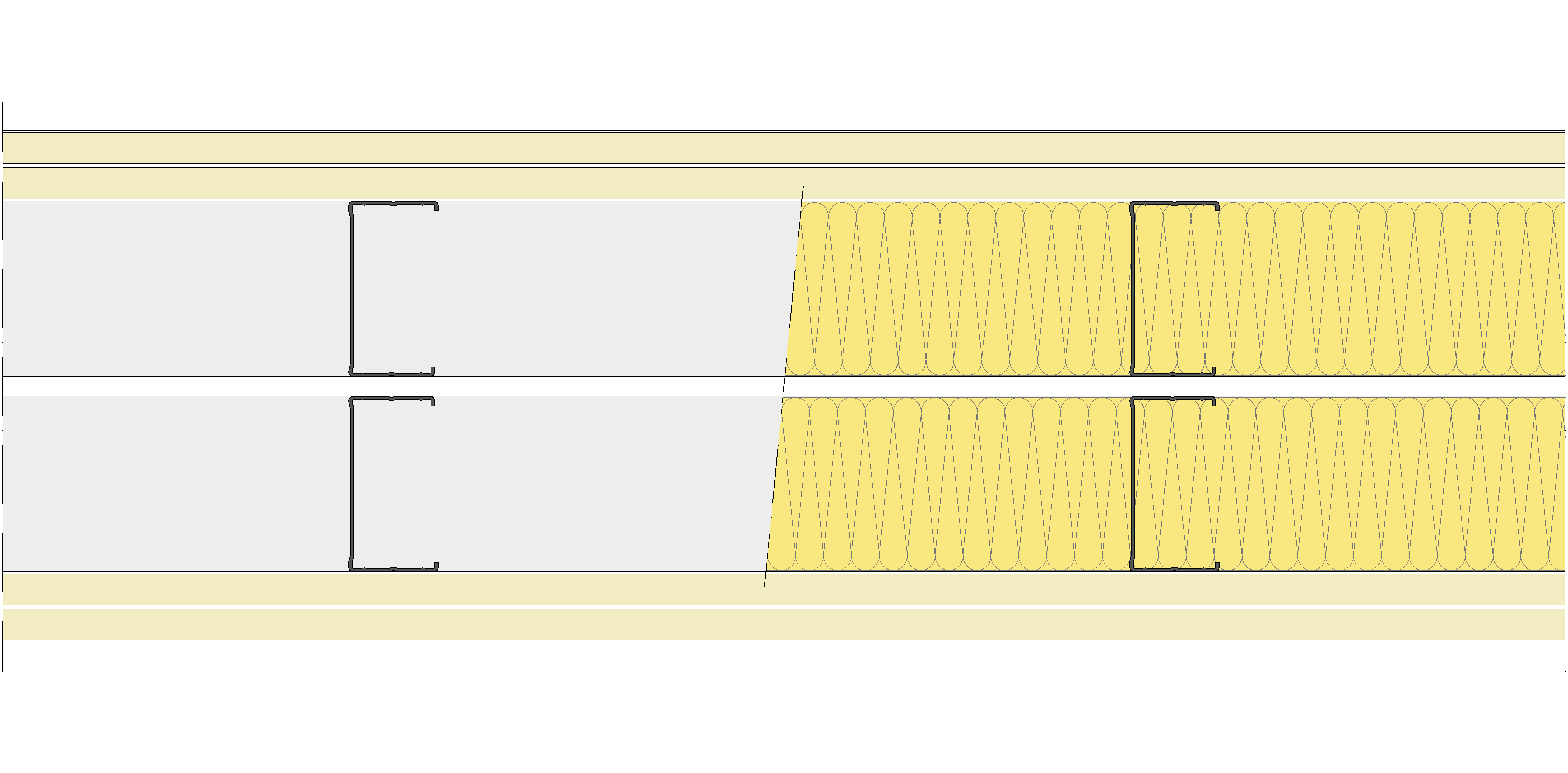 Tabique Pladur® 252/400 (90-45+e+90-45) 4N 2MW Libre