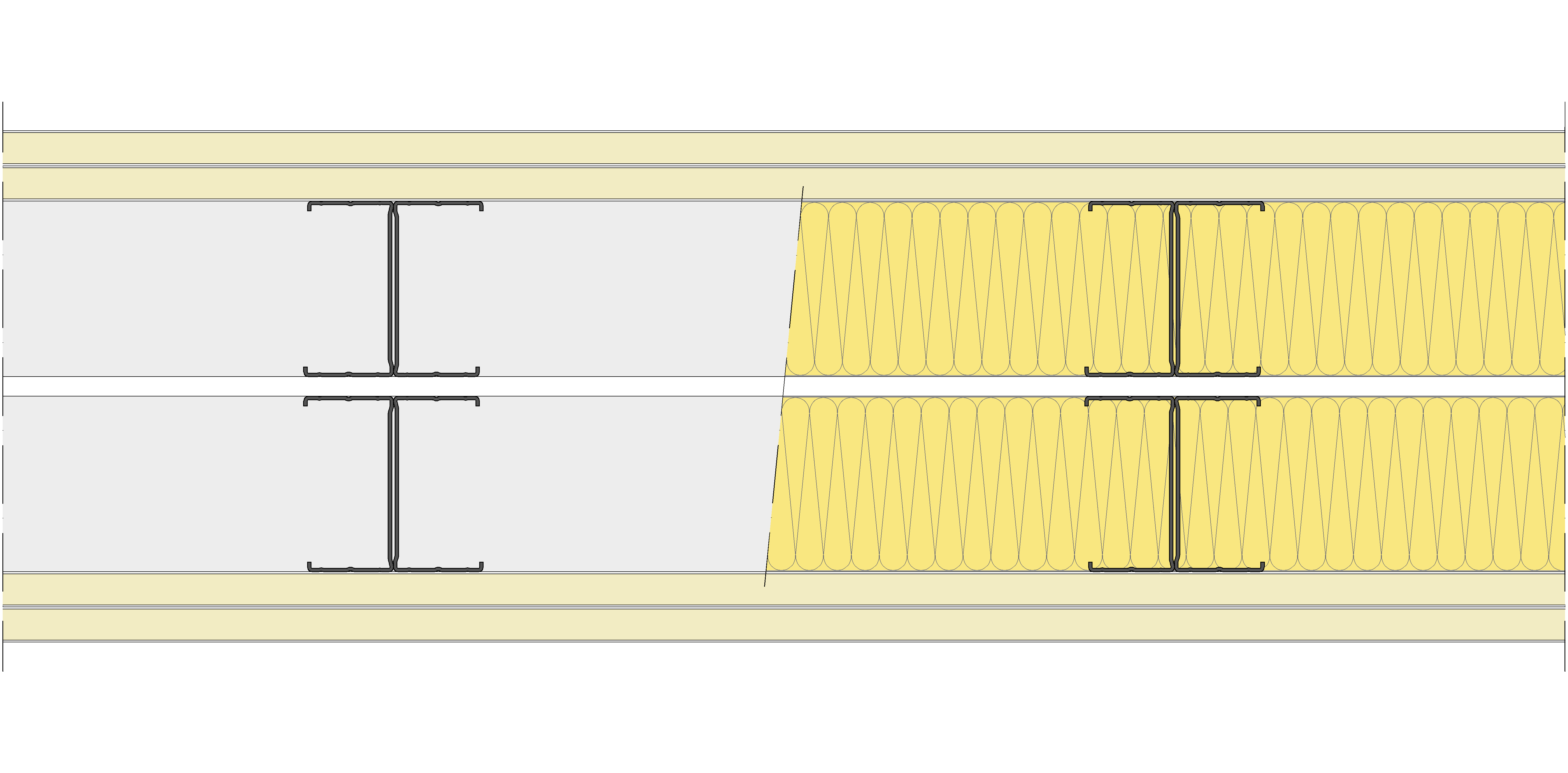 Tabique Pladur® 252/400 (90-45H+e+90-45H) 4N 2MW Libre