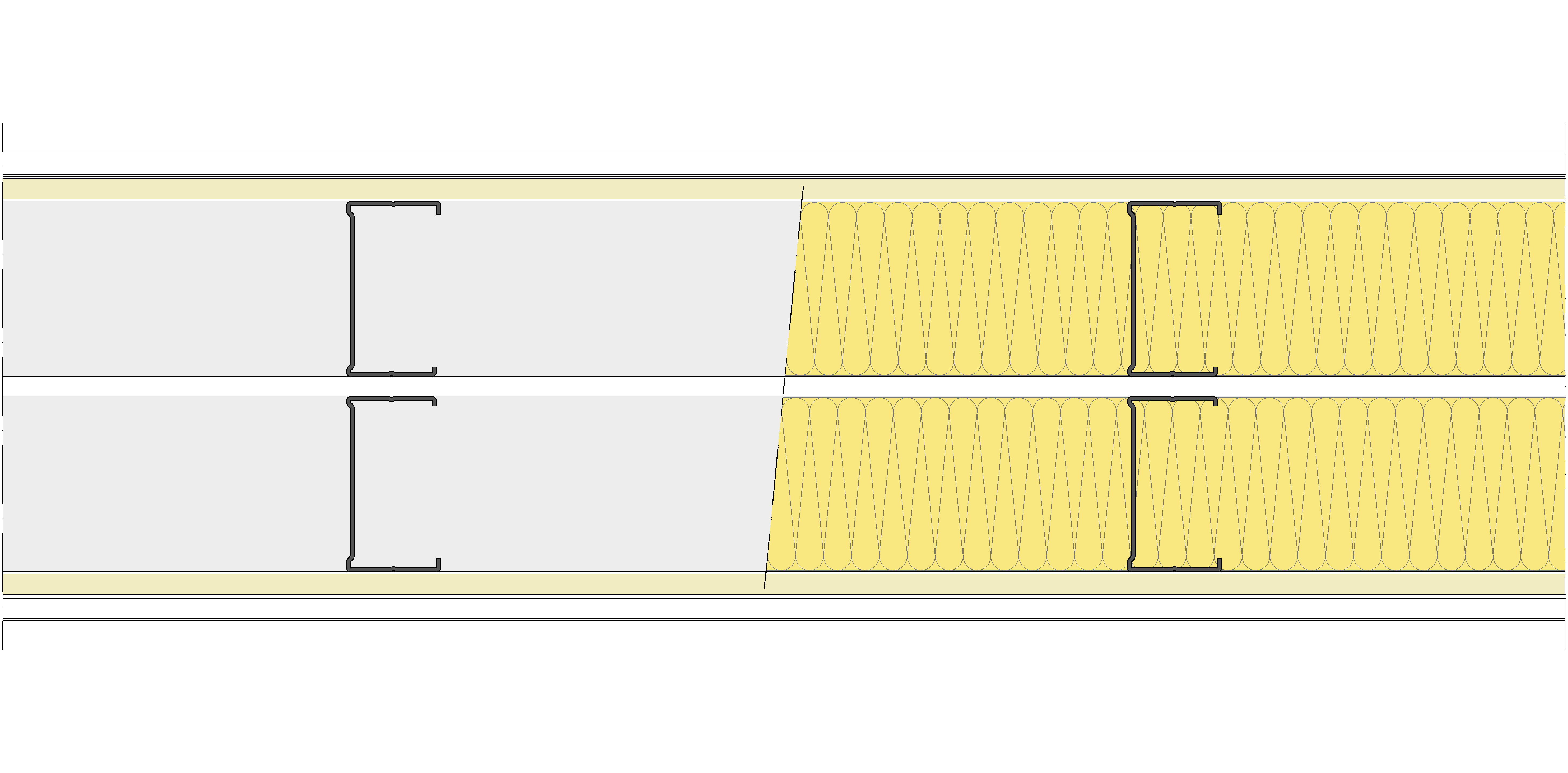 Tabique Pladur® 230/400 (90+e+90) 1N A1-2N-1N A1 2MW Libre