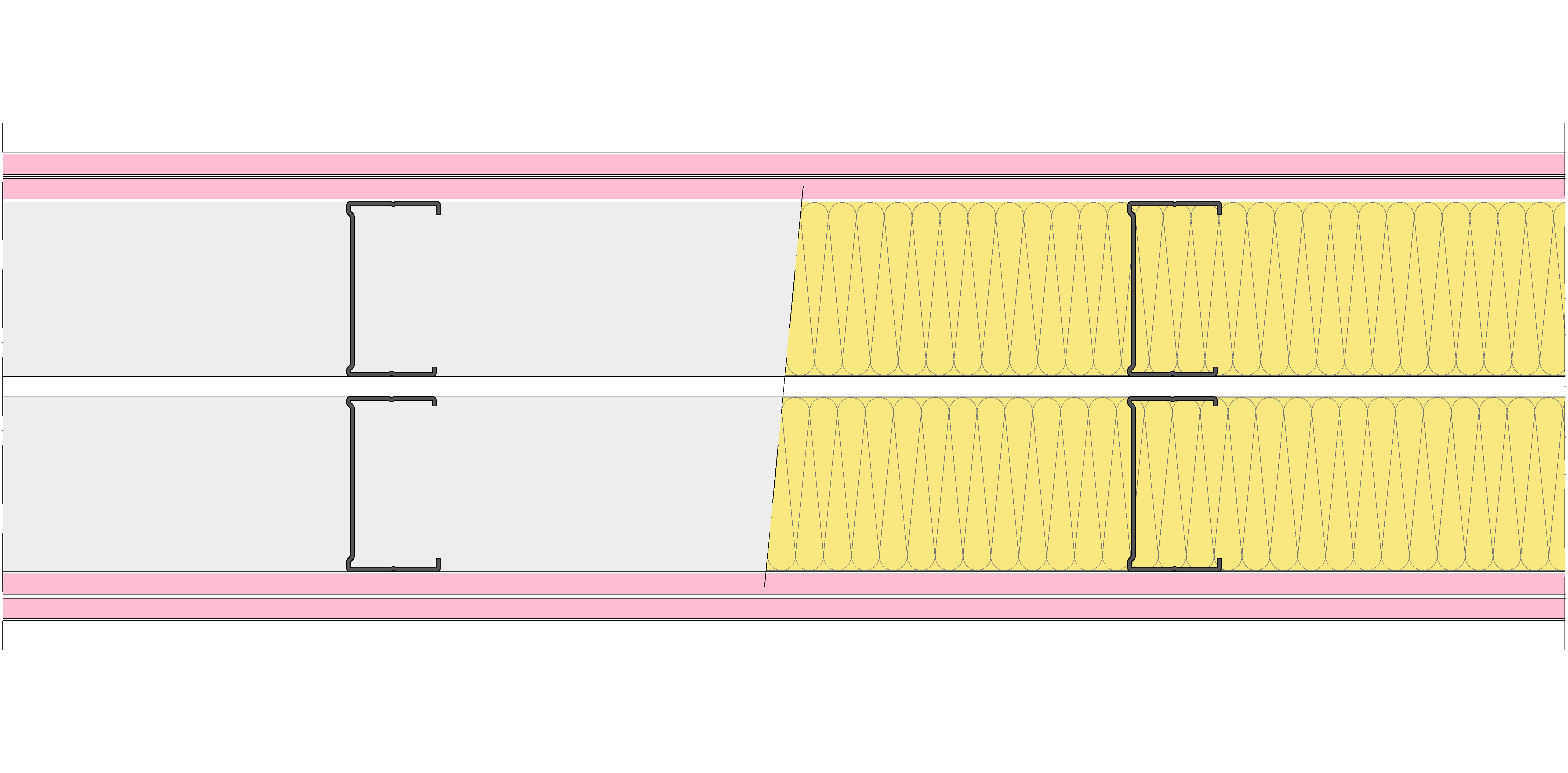 Tabique Pladur® 230/400 (90+e+90) 4F 2MW Libre