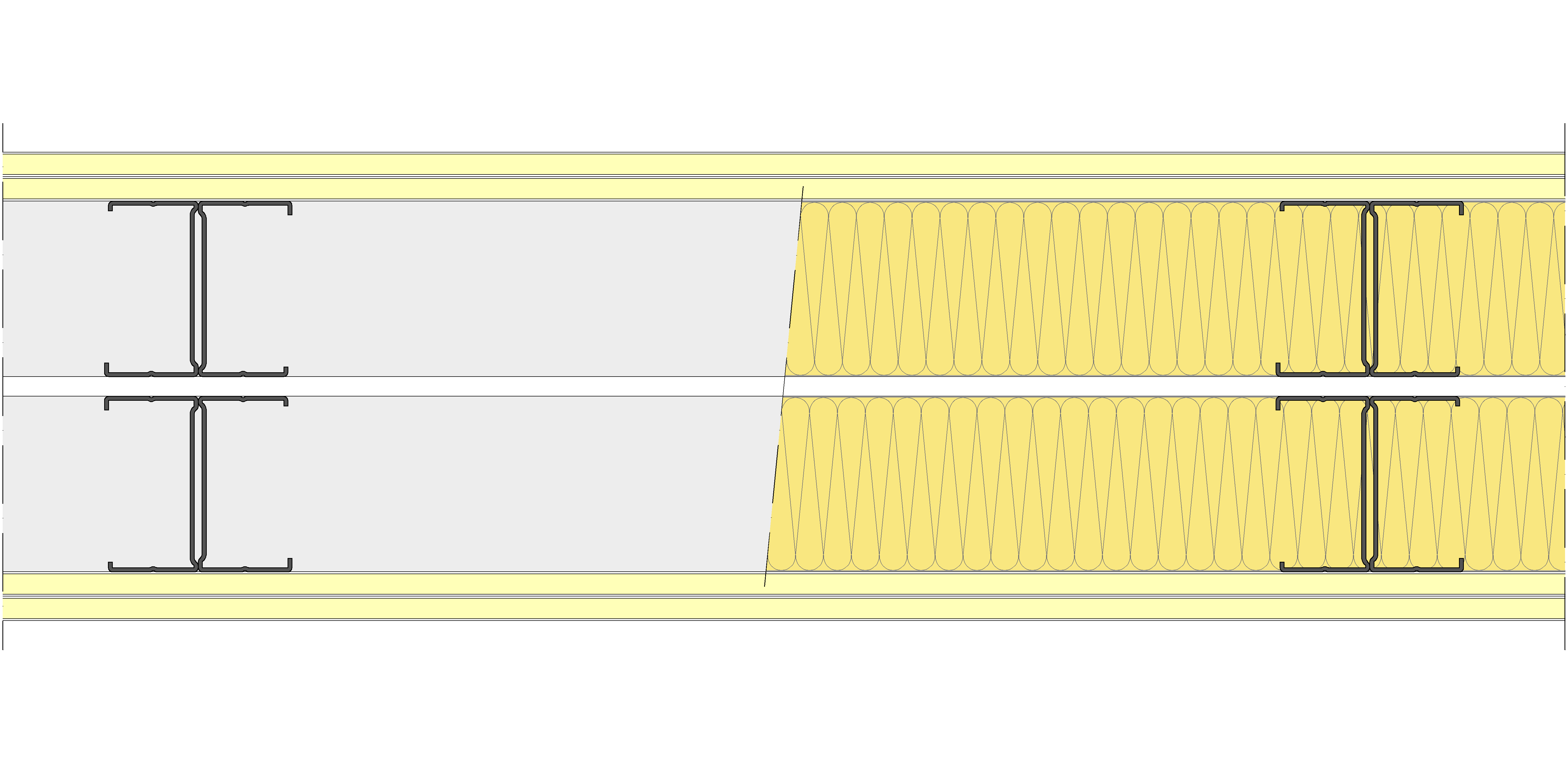 Tabique Pladur® 230/600 (90H+e+90H) 4I 2MW Libre
