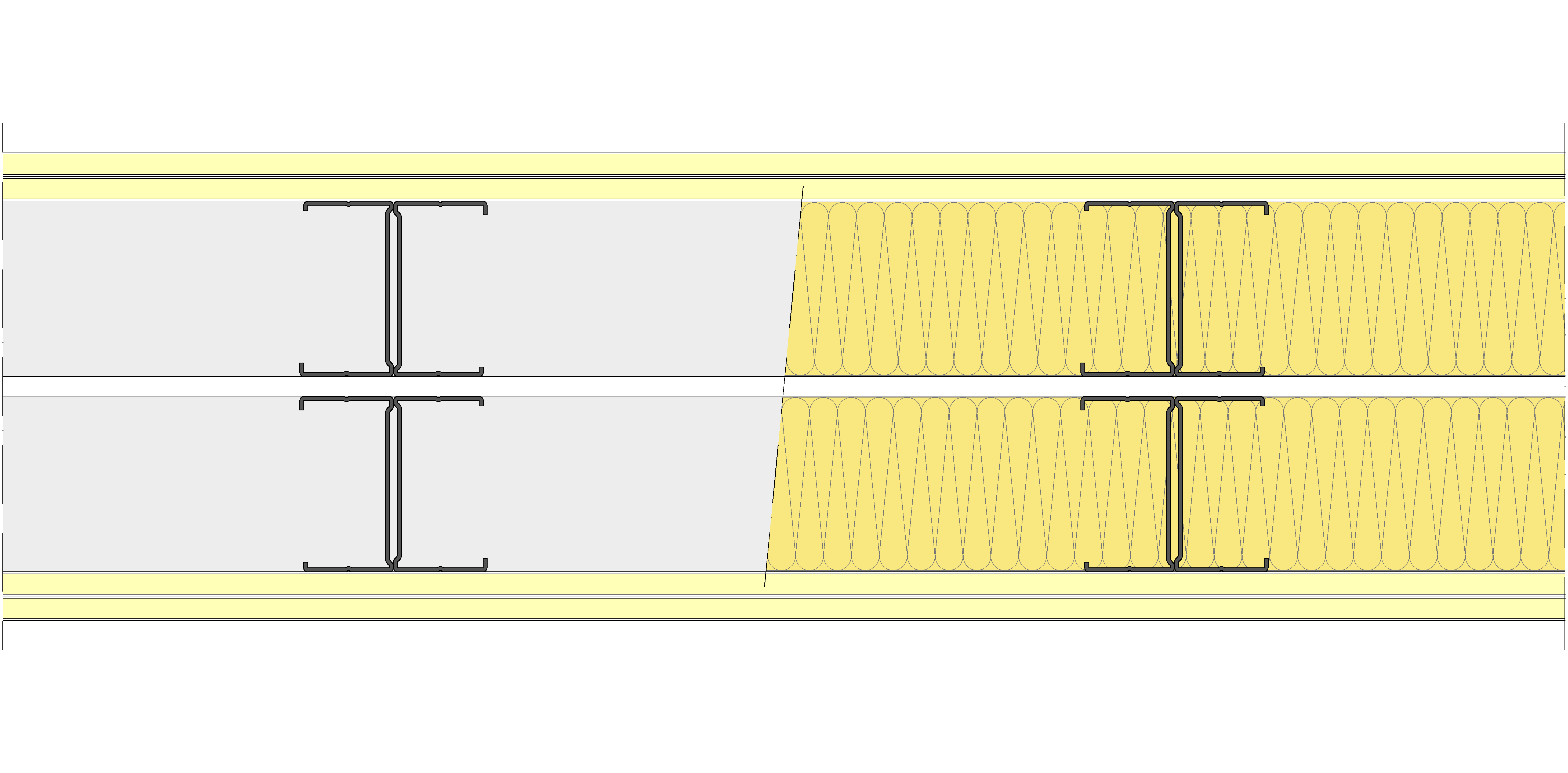 Tabique Pladur® 230/400 (90H+e+90H) 4I 2MW Libre