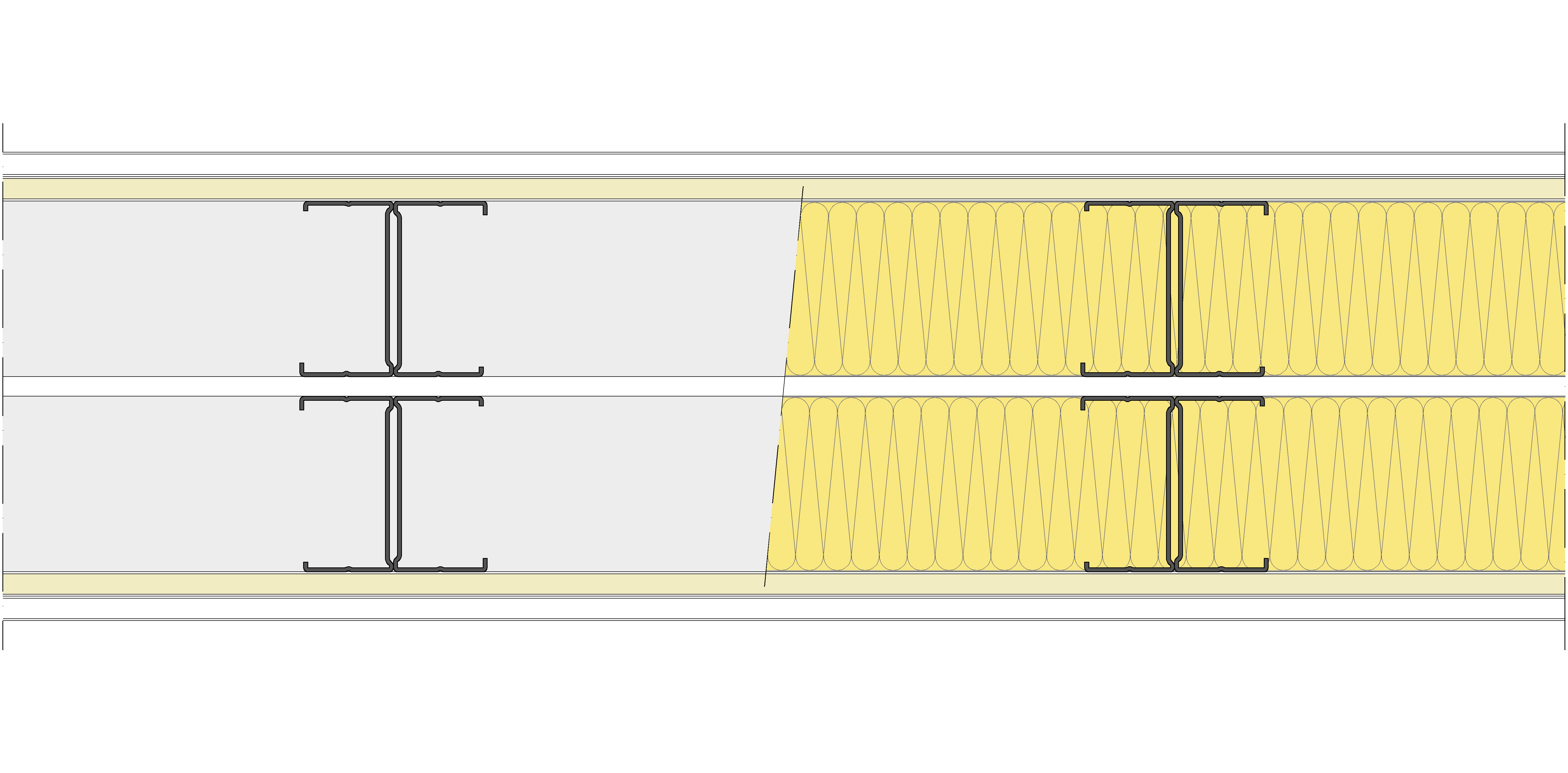Tabique Pladur® 230/400 (90H+e+90H) 1N A1-2N-1N A1 2MW Libre