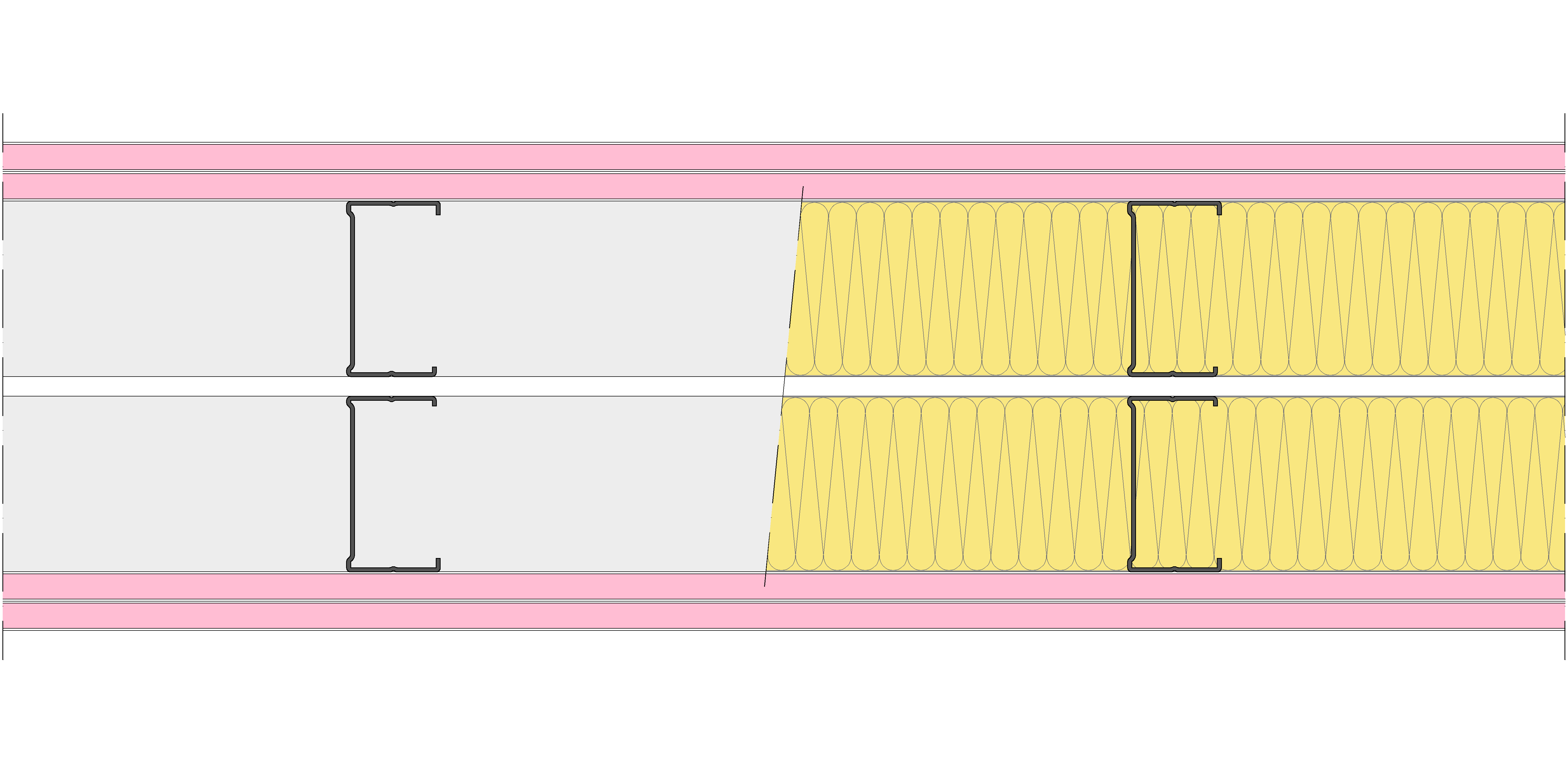 Tabique Pladur® 240/400 (90+e+90) 4F 2MW Libre
