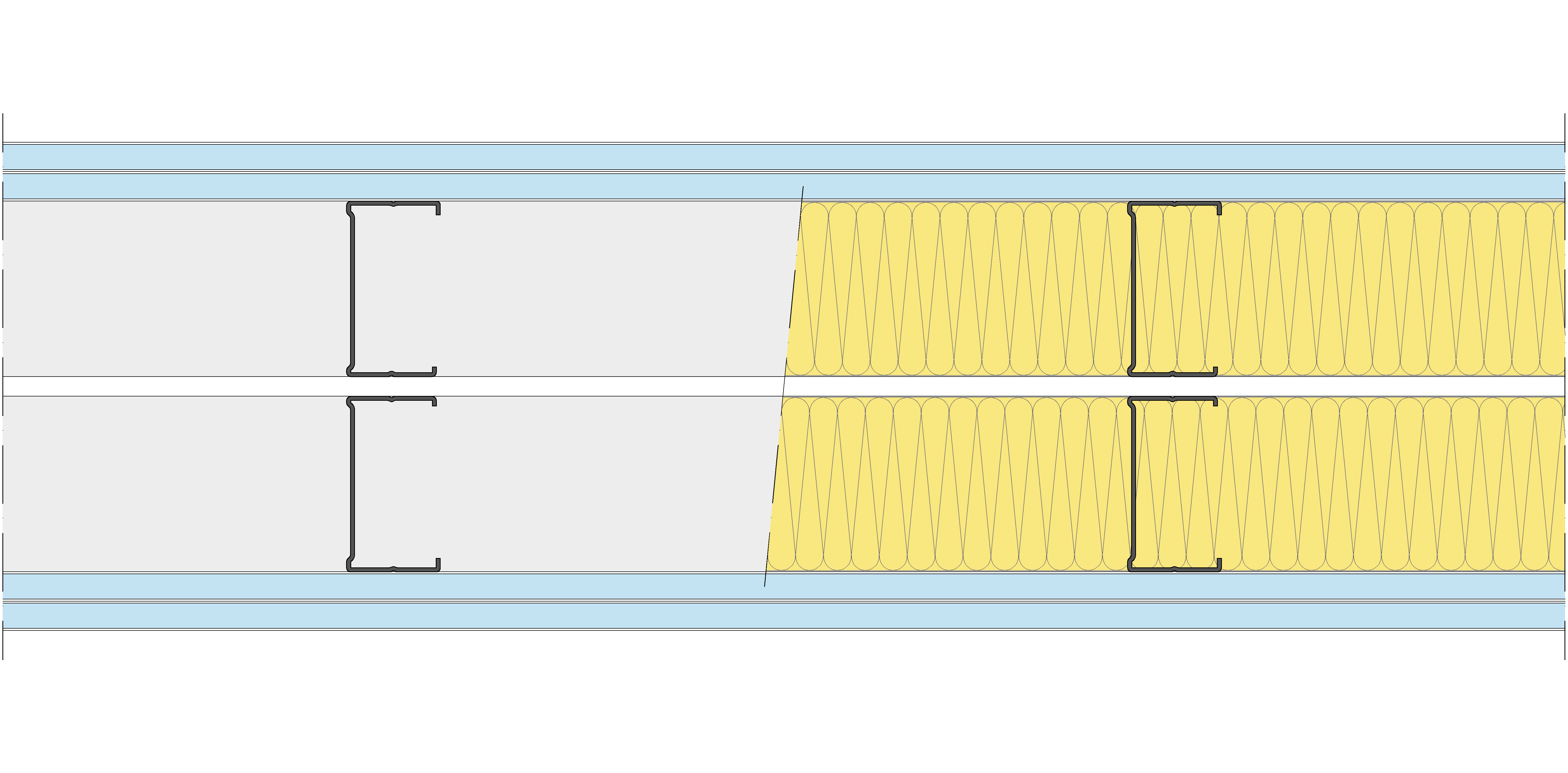 Tabique Pladur® 240/400 (90+e+90) 4OMNIA 2MW Libre