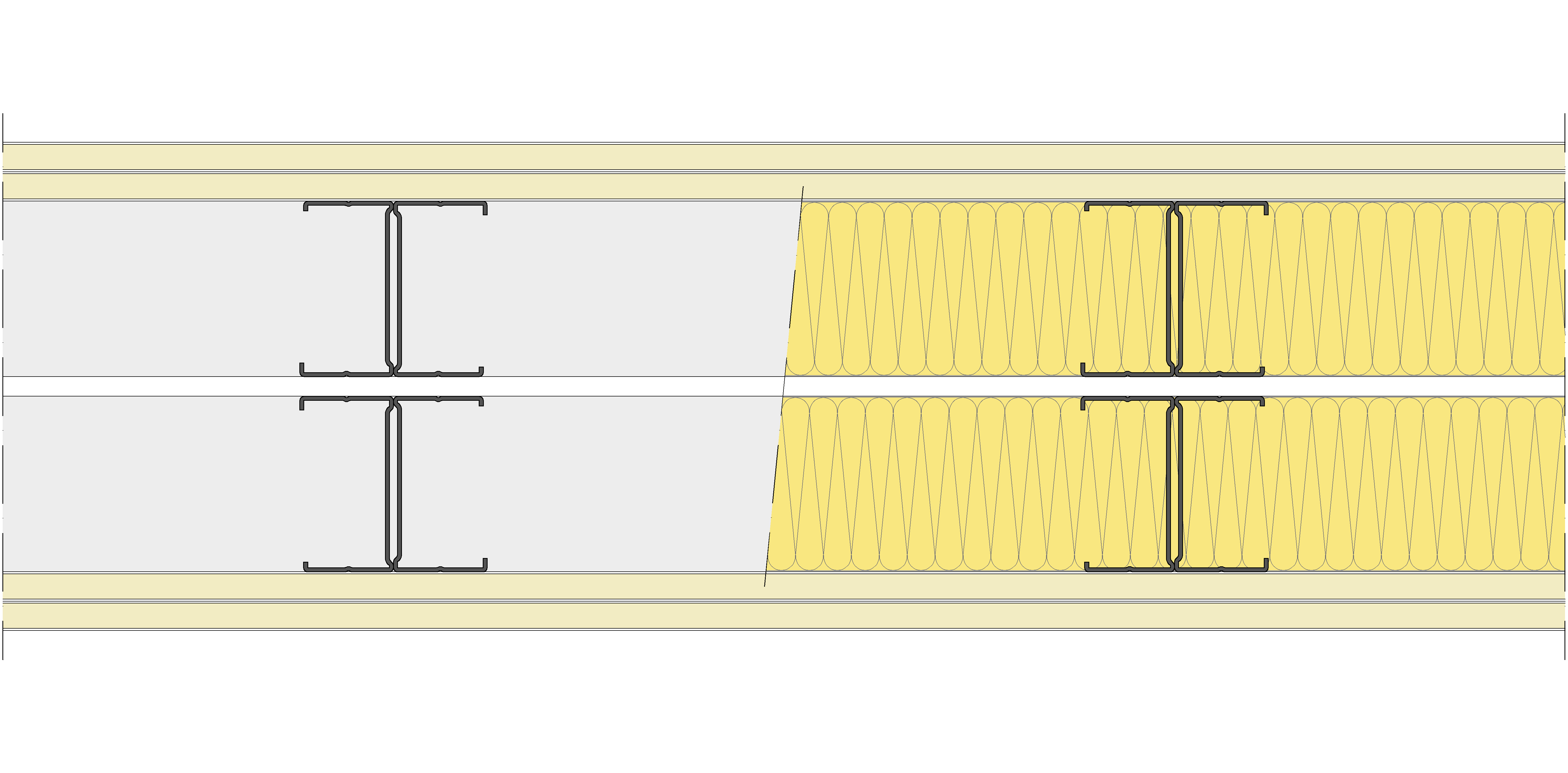 Tabique Pladur® 240/400 (90H+e+90H) 4N 2MW Libre
