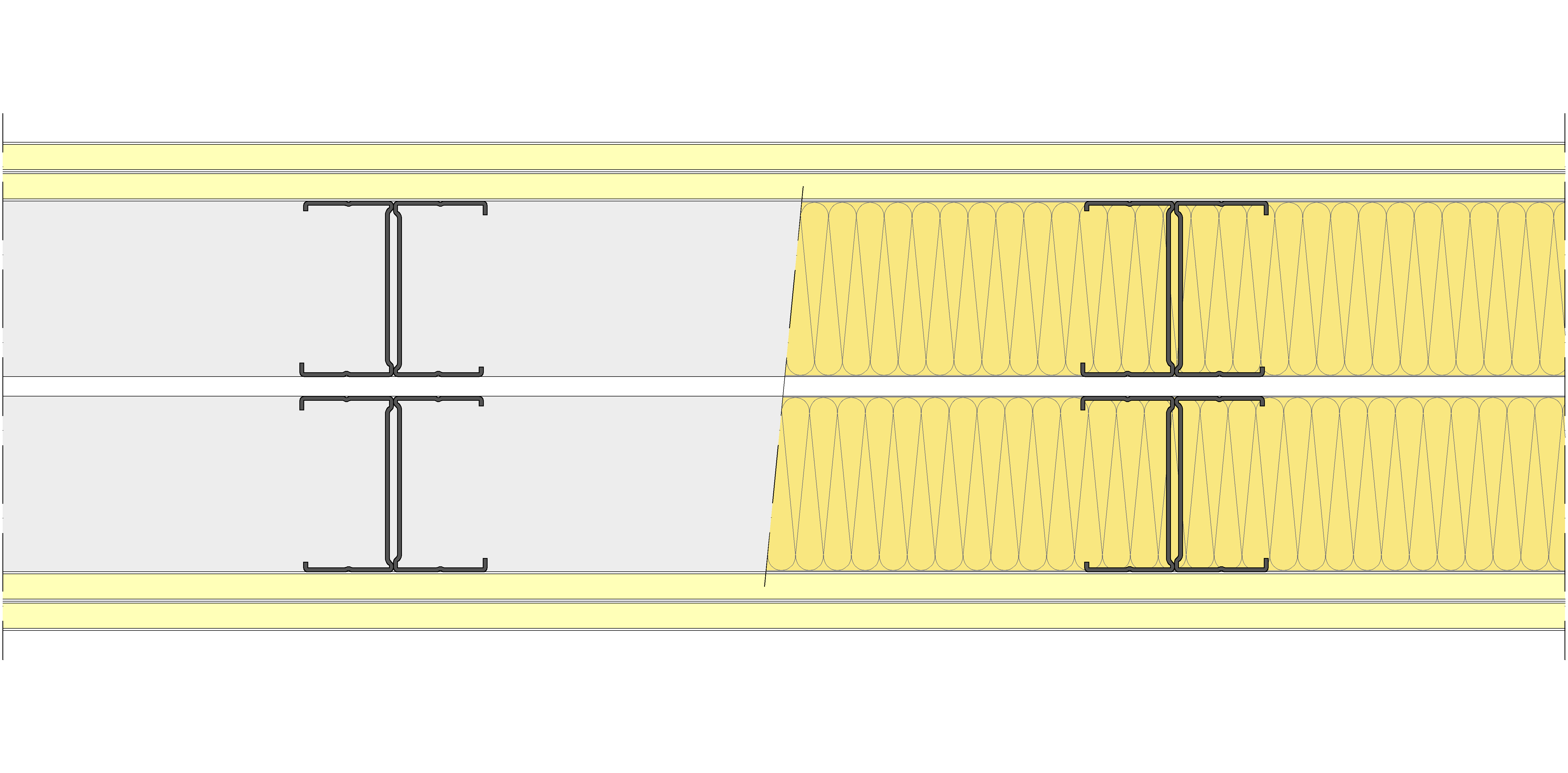 Tabique Pladur® 240/400 (90H+e+90H) 4I 2MW Libre