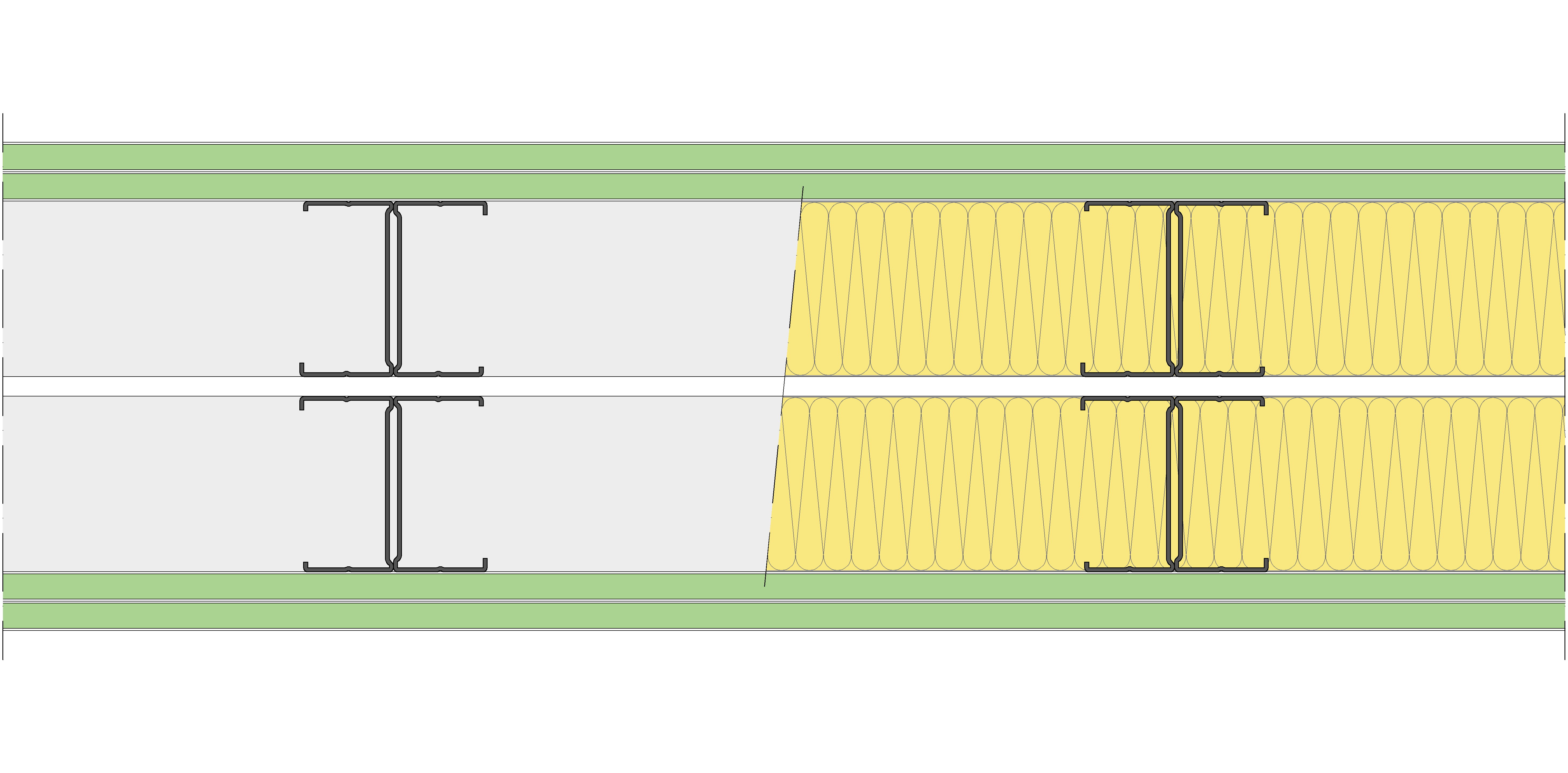 Tabique Pladur® 240/400 (90H+e+90H) 4H1 2MW Libre
