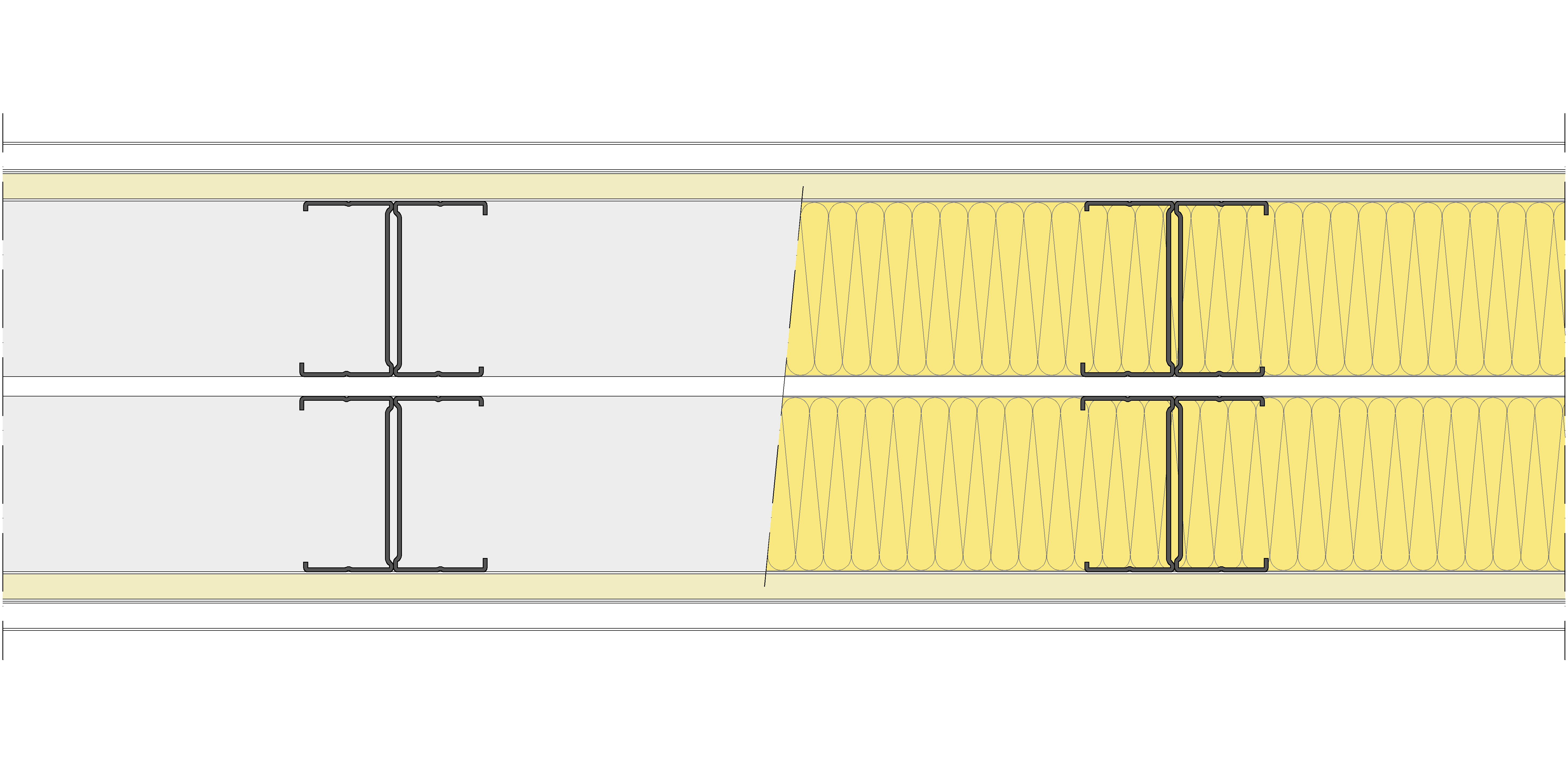 Tabique Pladur® 240/400 (90H+e+90H) 1N A1-2N-1N A1 2MW Libre