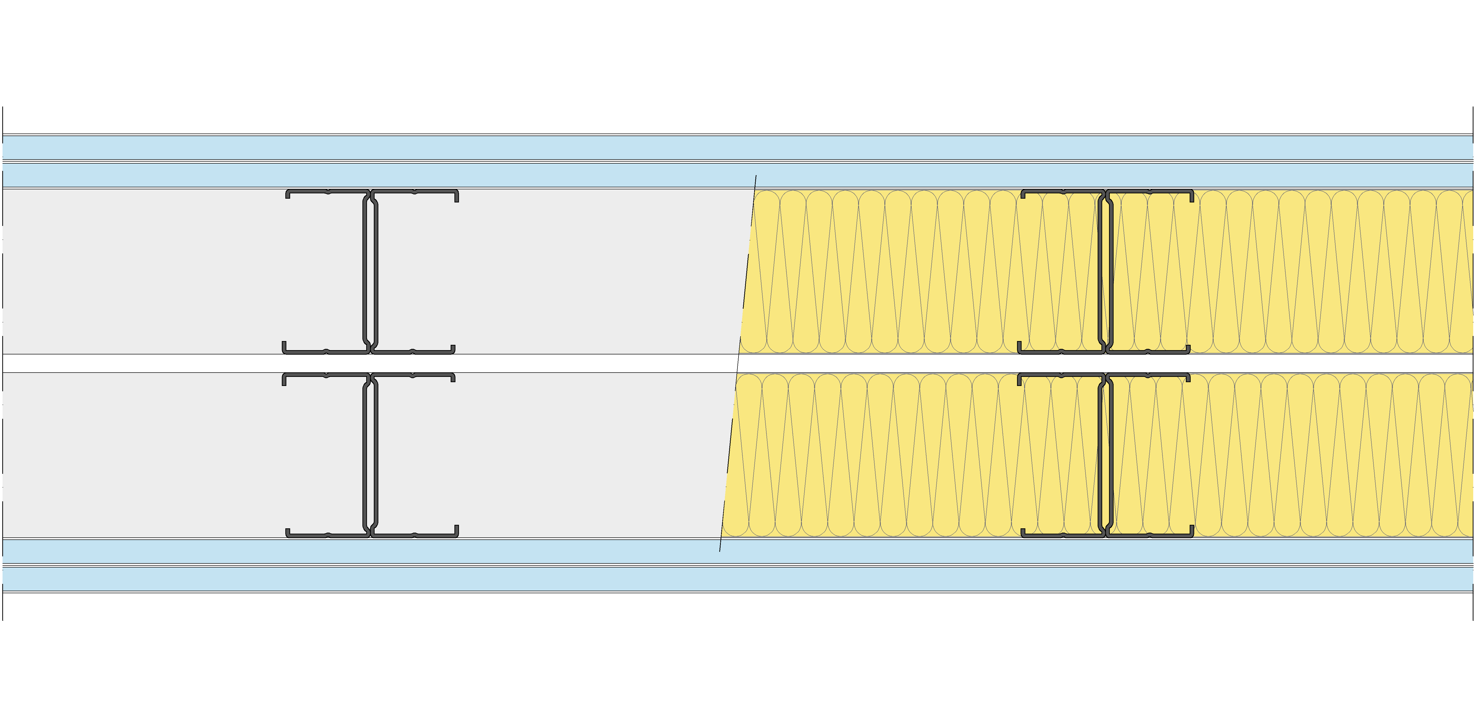 Tabique Pladur® 240/400 (90H+e+90H) 4OMNIA 2MW Libre
