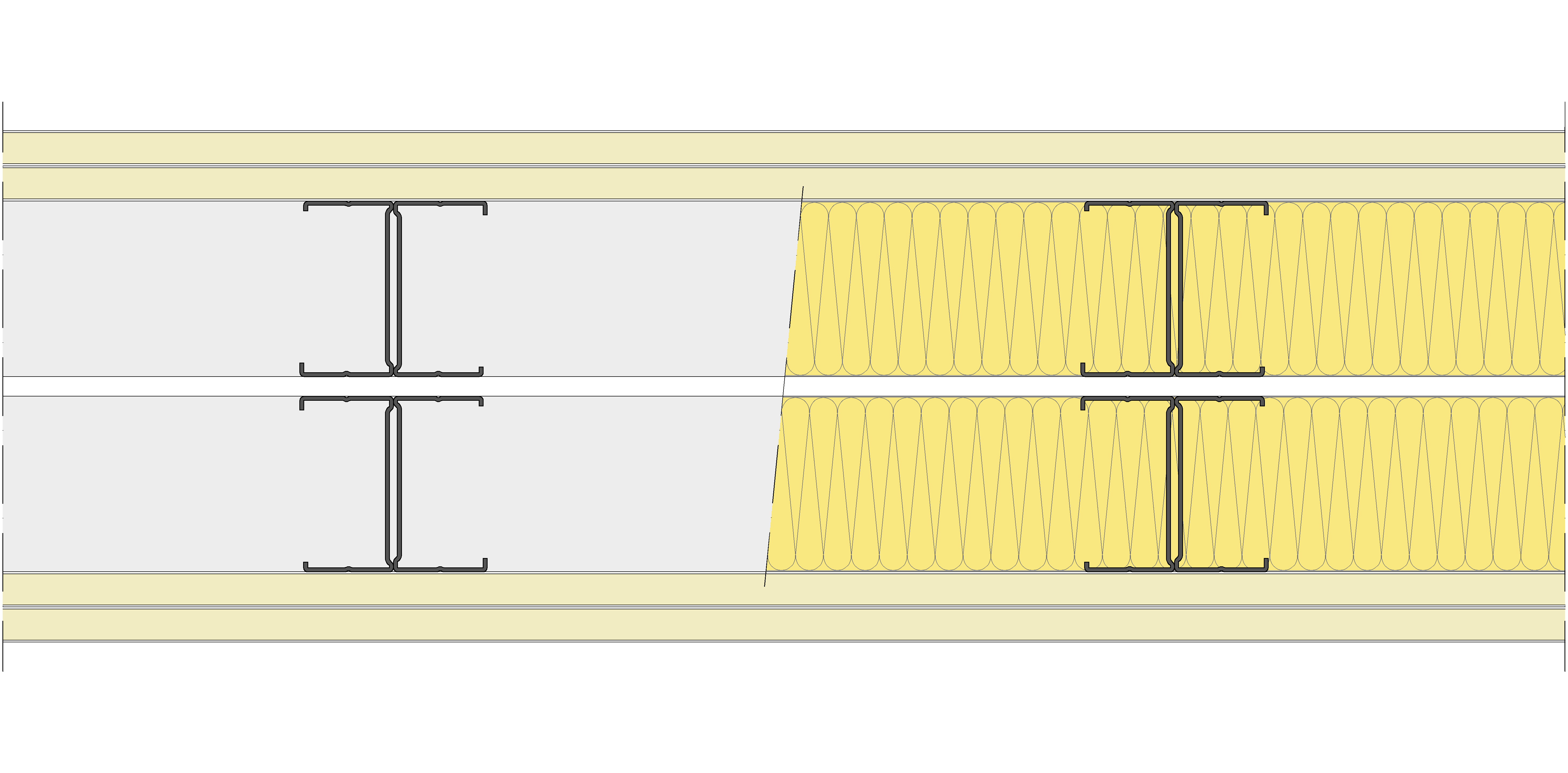 Tabique Pladur® 252/400 (90H+e+90H) 4N 2MW Libre