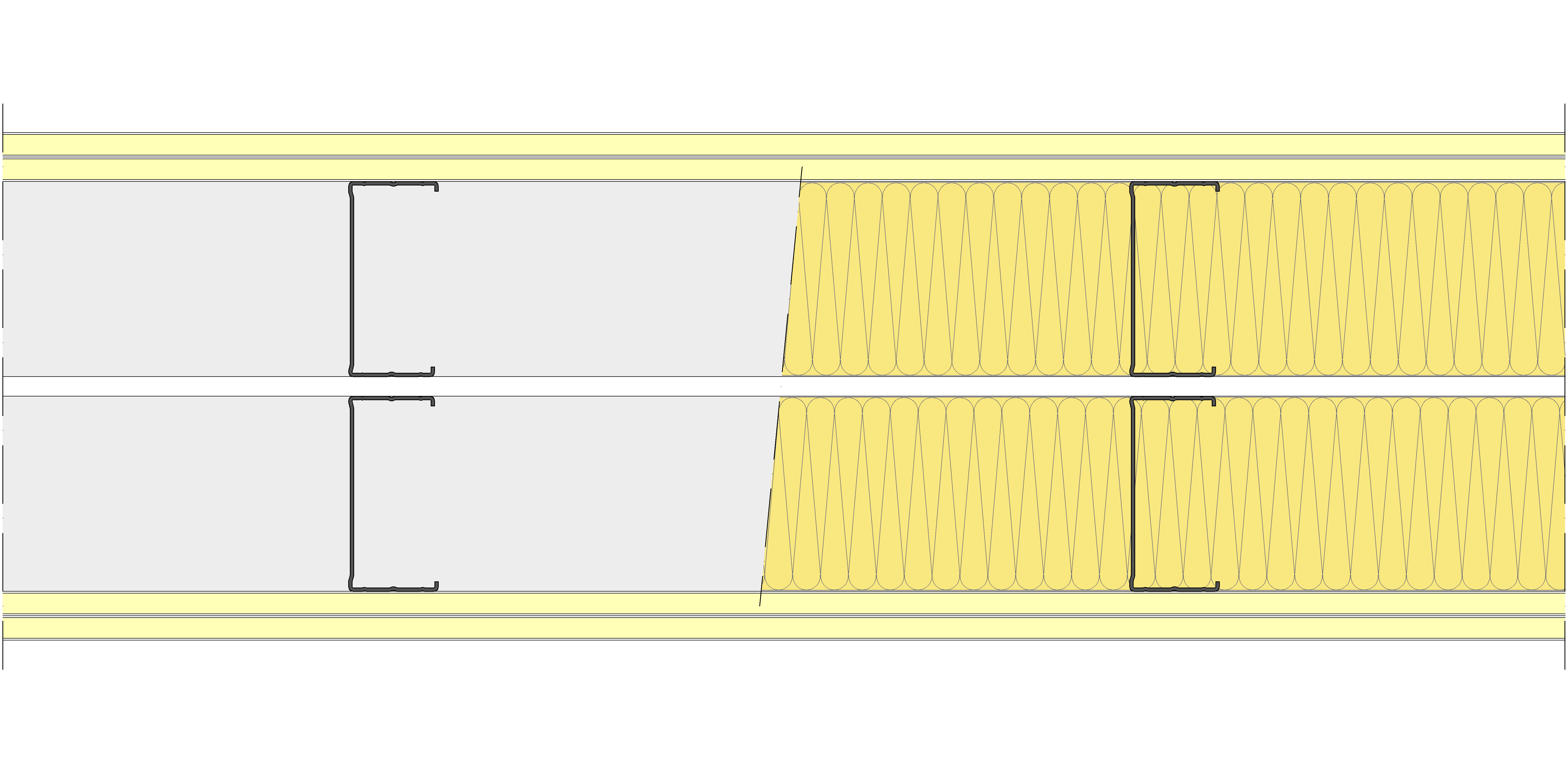 Tabique Pladur® 250/400 (100-45+e+100-45) 4I 2MW Libre