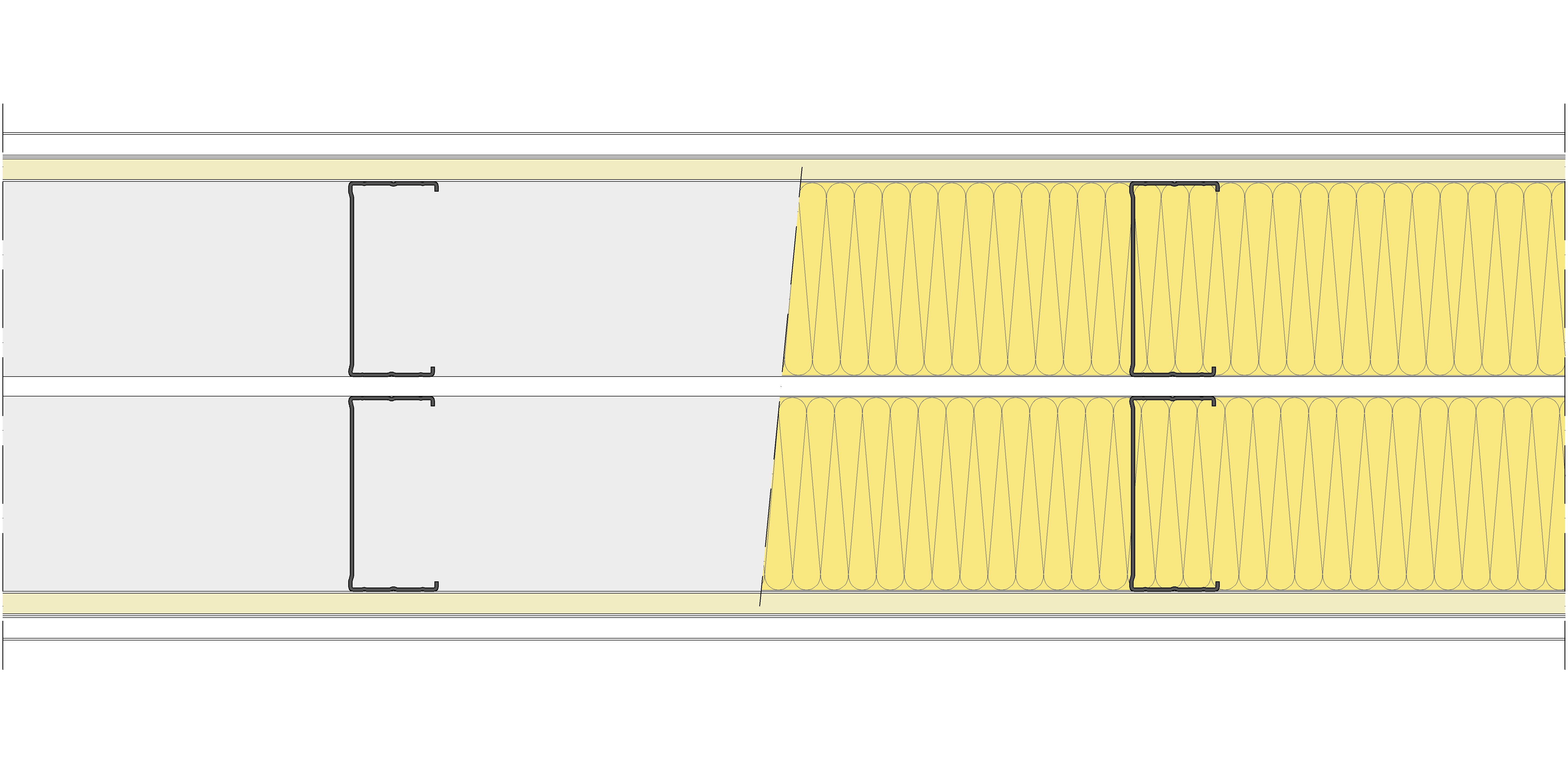 Tabique Pladur® 250/400 (100-45+e+100-45) 1N A1-2N-1N A1 2MW Libre