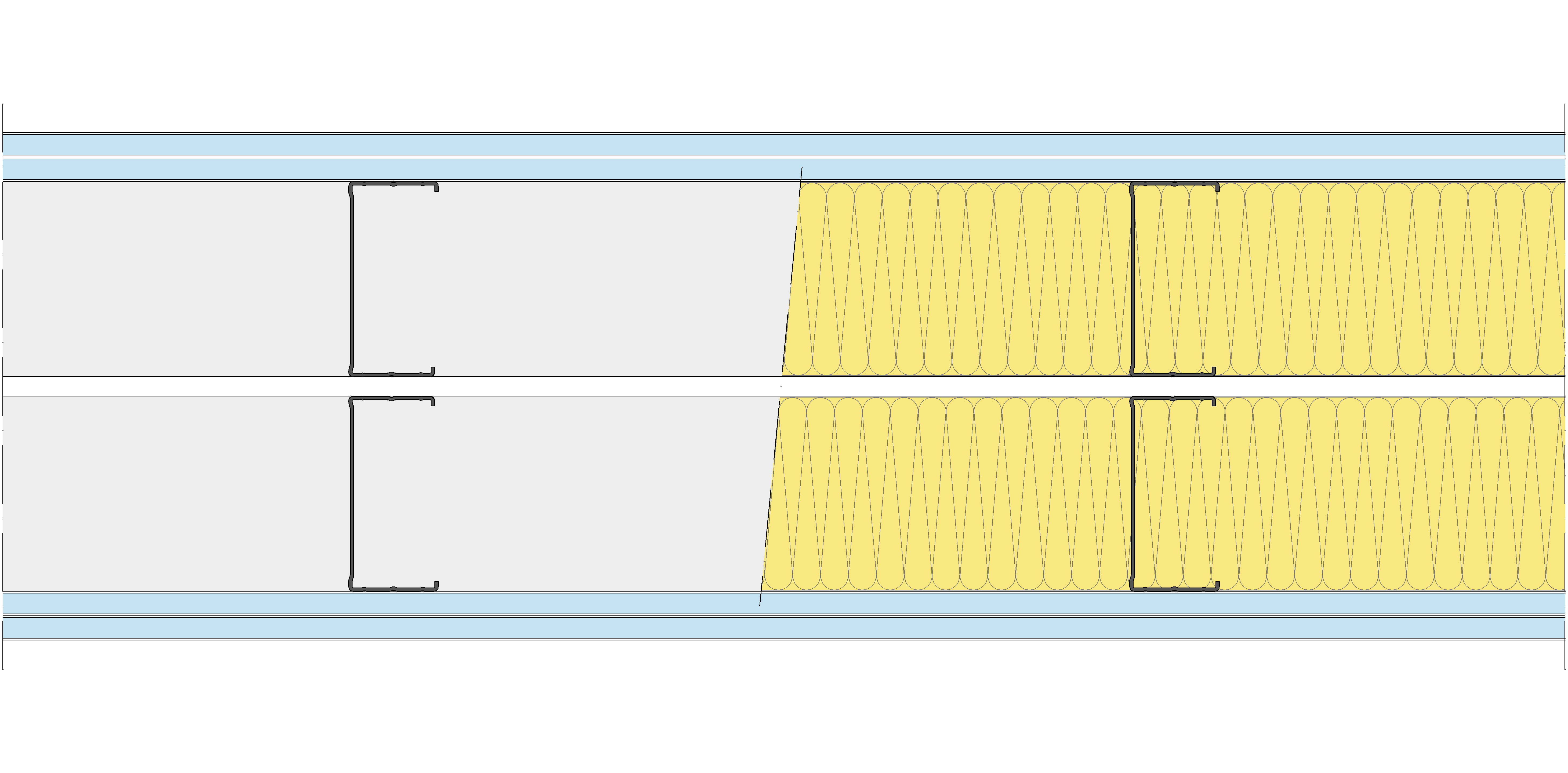 Tabique Pladur® 250/400 (100-45+e+100-45) 4OMNIA 2MW Libre