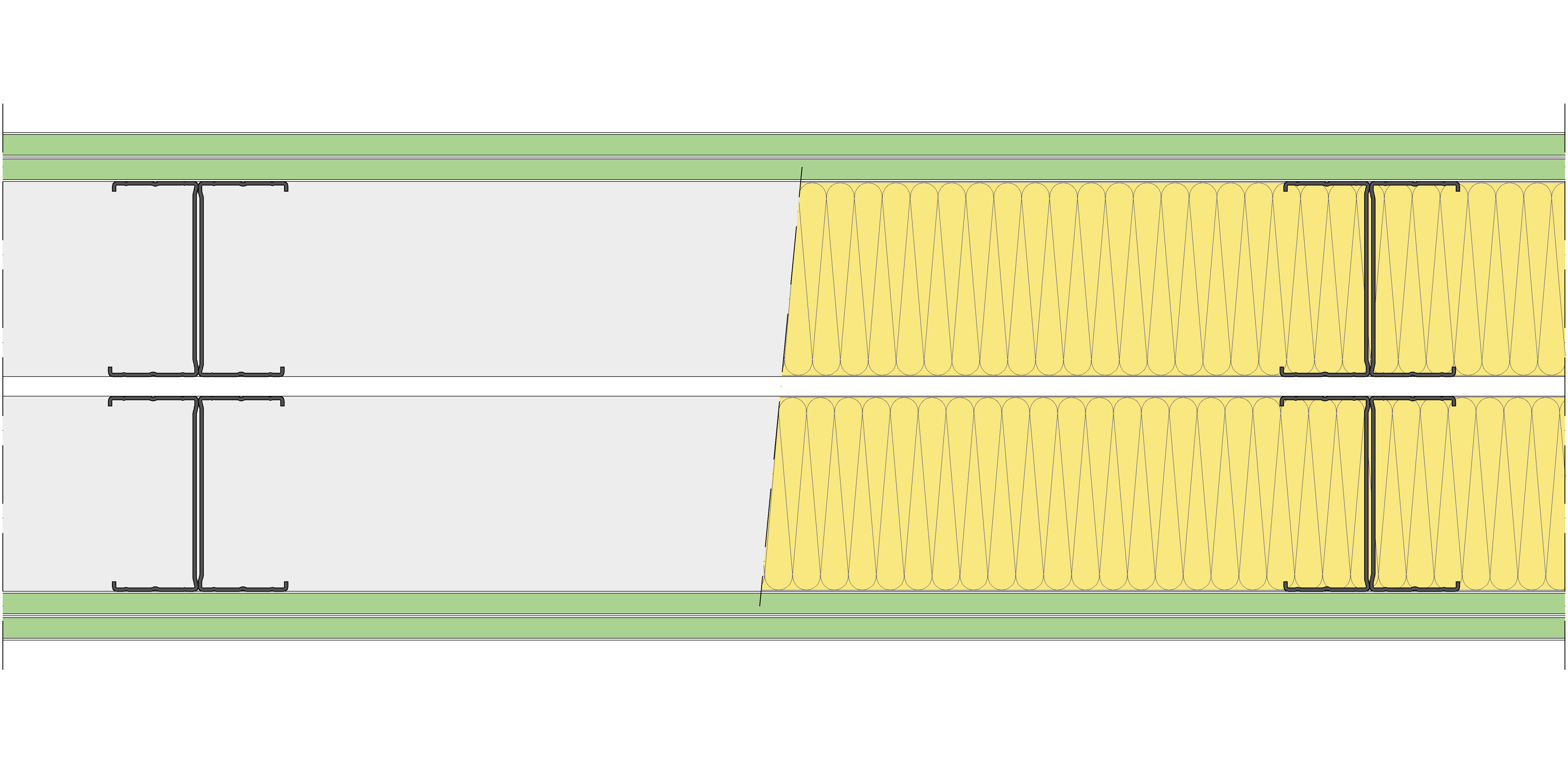 Tabique Pladur® 250/600 (100-45H+e+100-45H) 4H1 2MW Libre