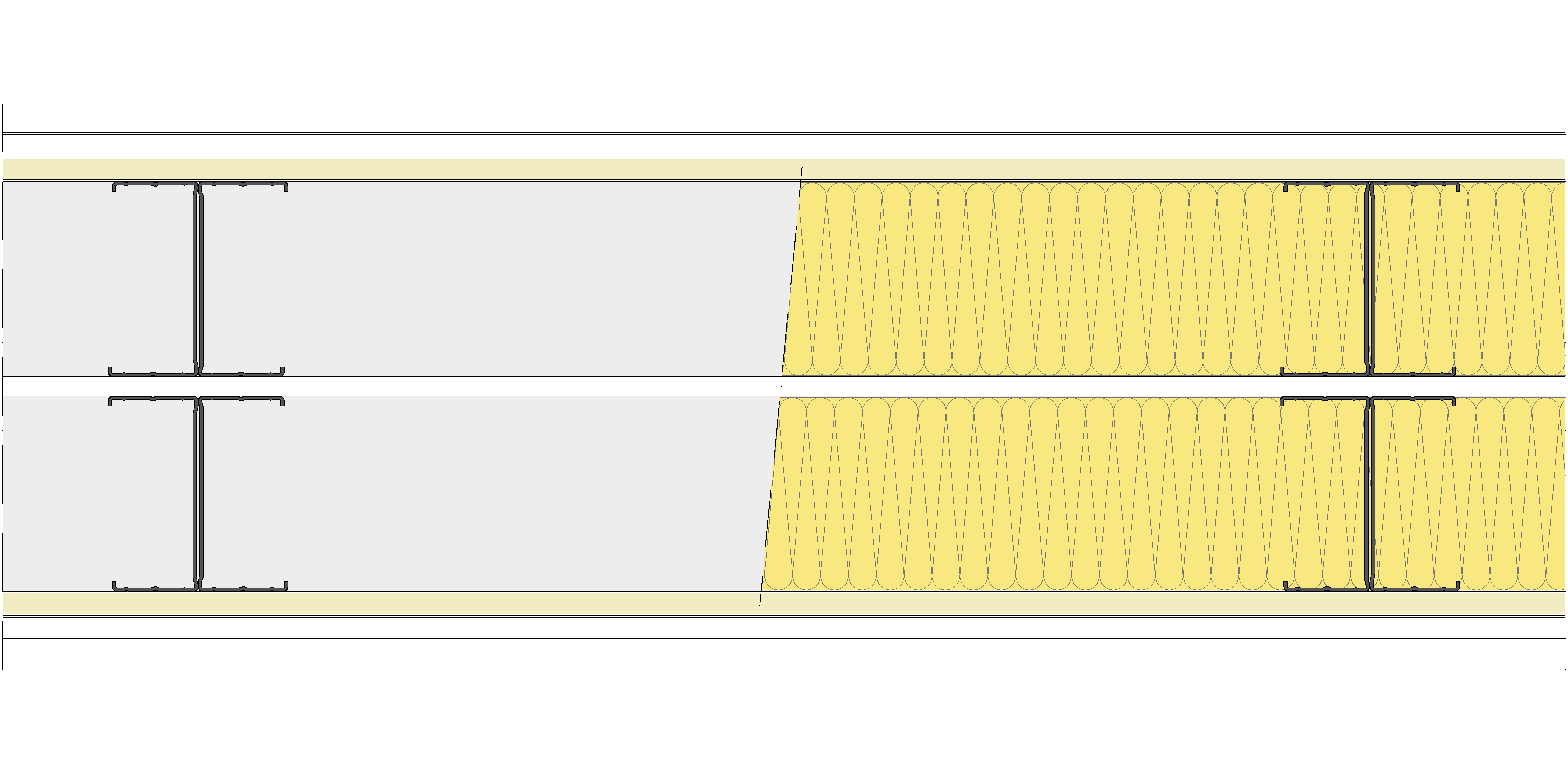 Tabique Pladur® 250/600 (100-45H+e+100-45H) 1N A1-2N-1N A1 2MW Libre
